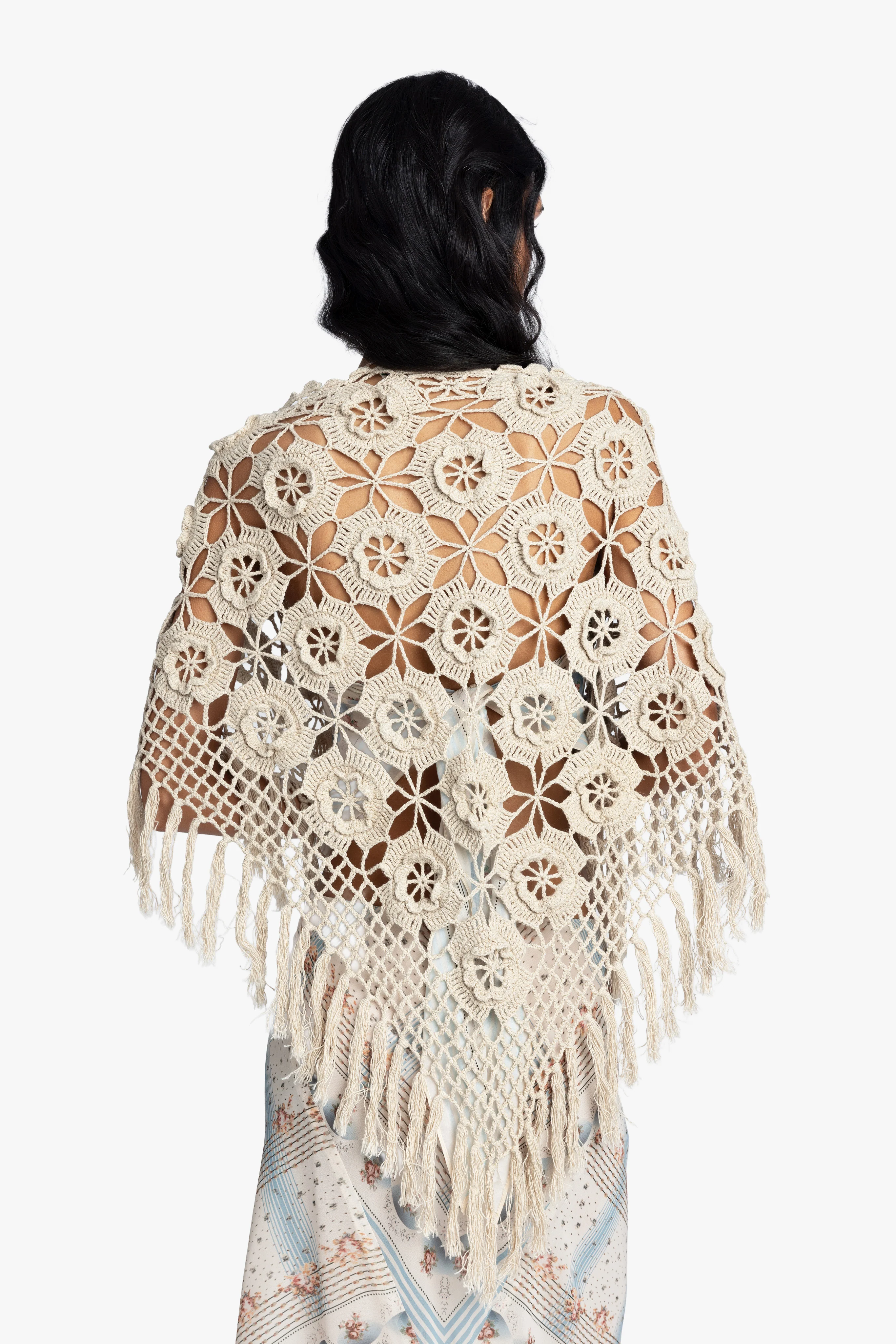 Linen Crochet Shawl- Linen - Image 2