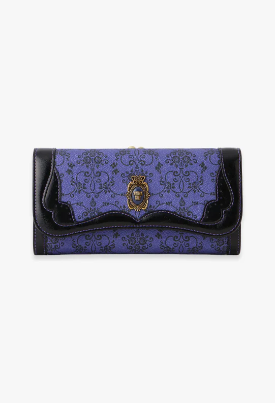 Lacey Roses Wallet - Purple