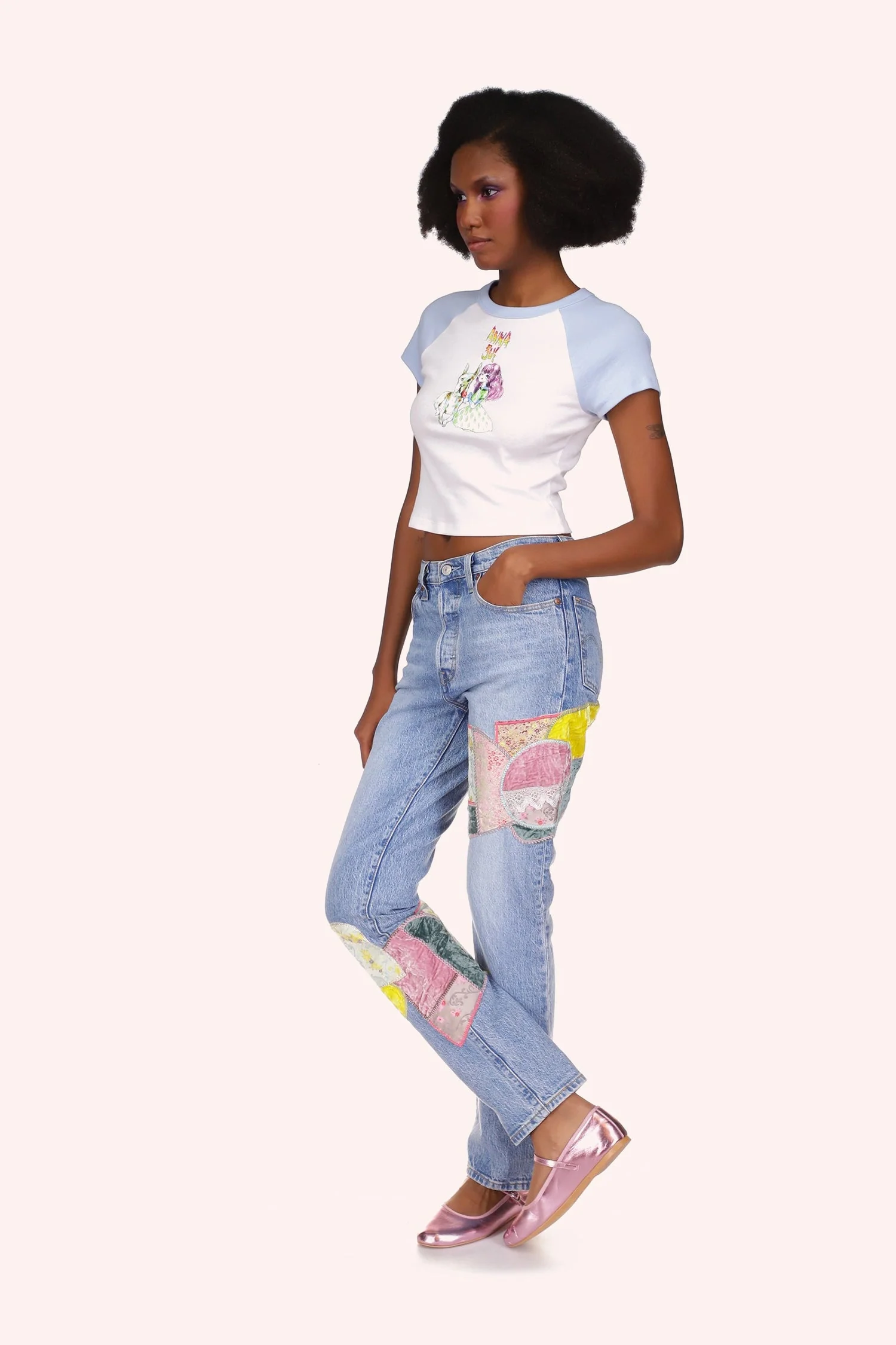 Micro Ribbed Raglan Baby Tee - Image 3