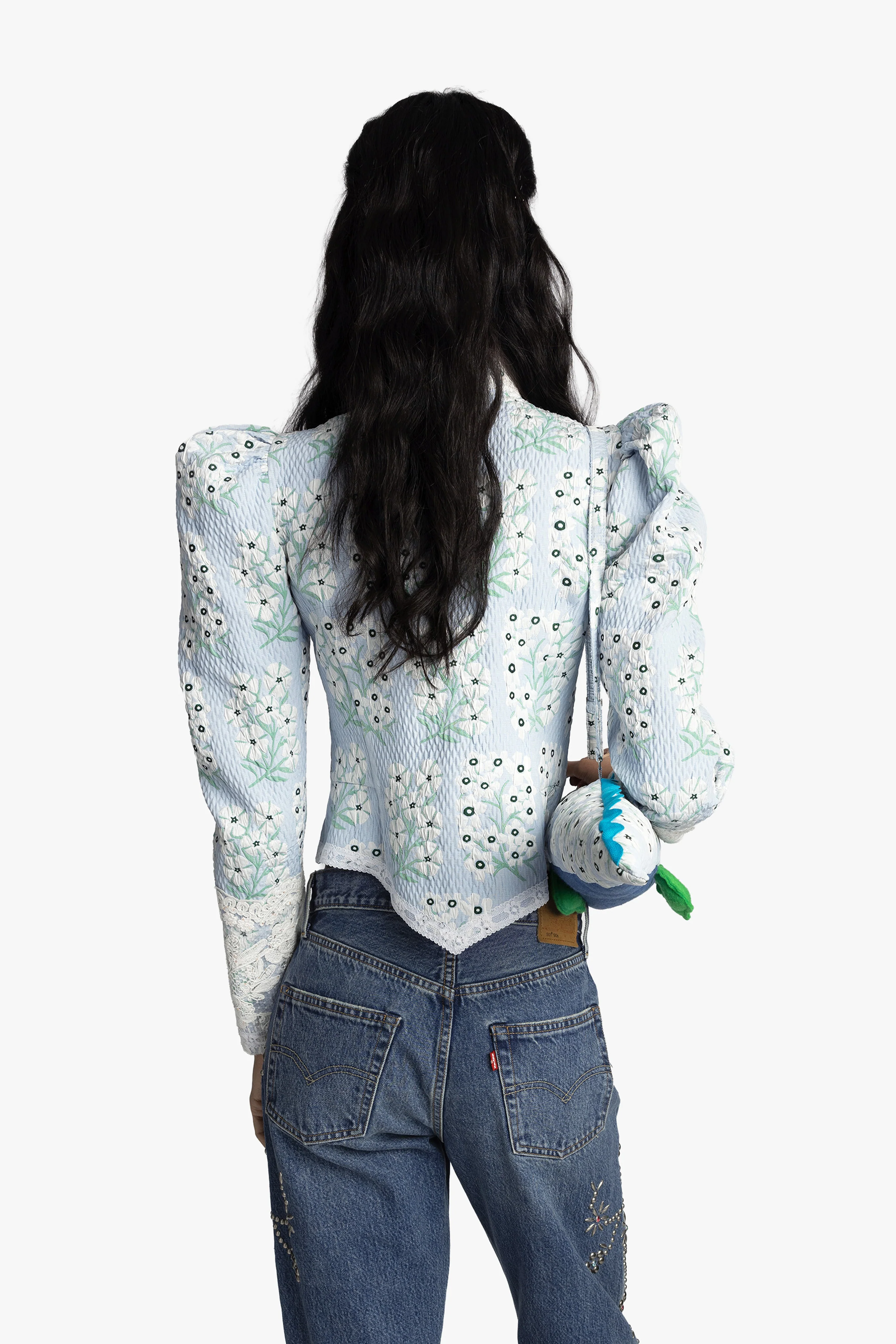 Morning Glory Brocade Victorian Jacket - Image 4