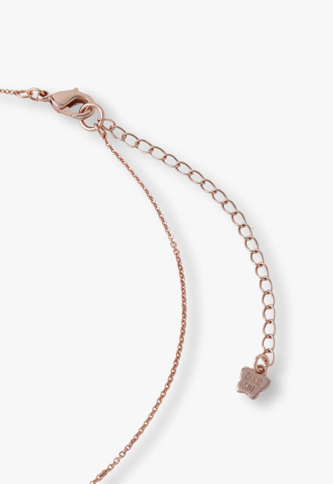 Pink & Lavender Butterfly Glow Necklace - Rose Gold - Image 4