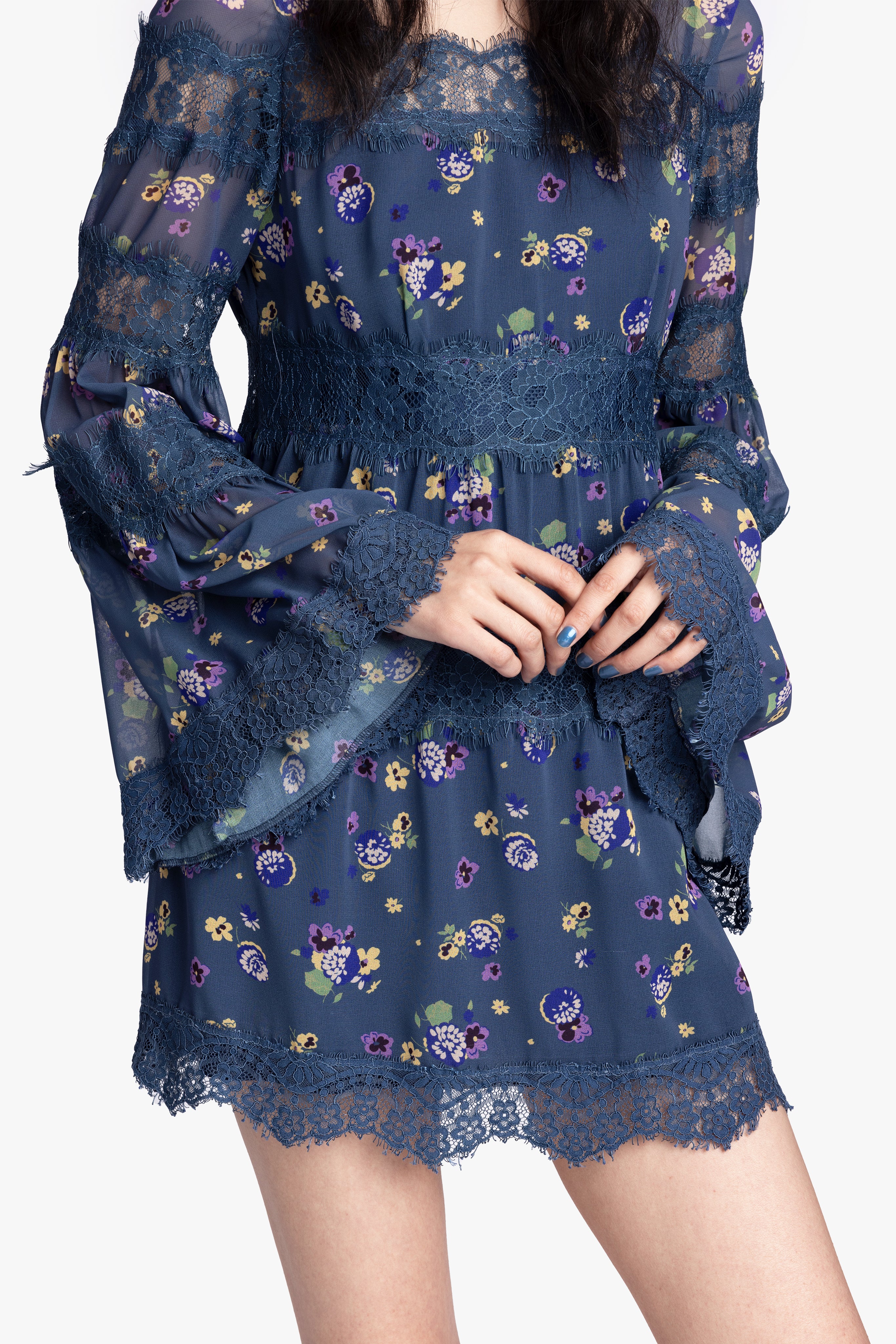 Night Blooming Chiffon Dress - Image 2