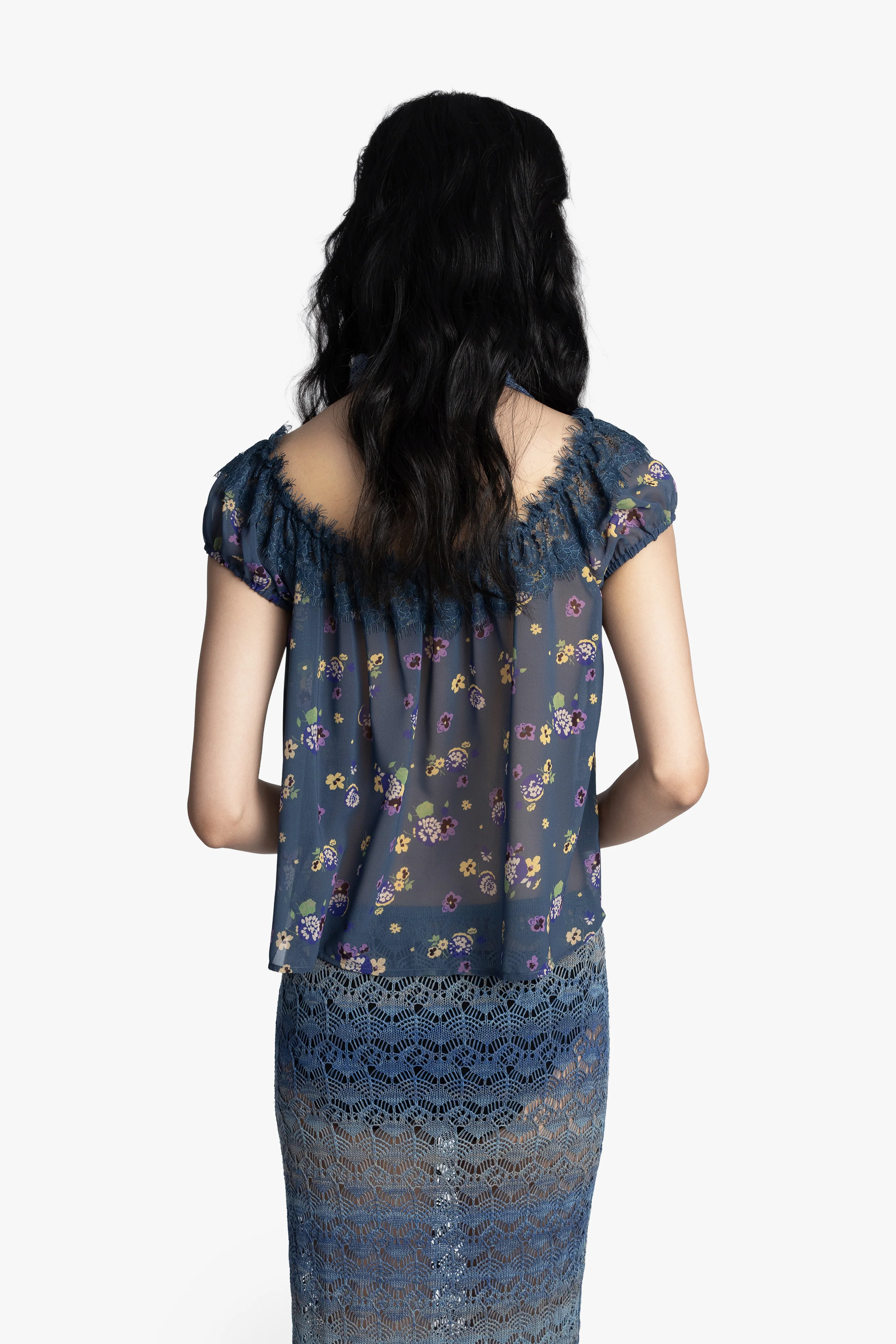 Night Blooming Chiffon Top - Image 4