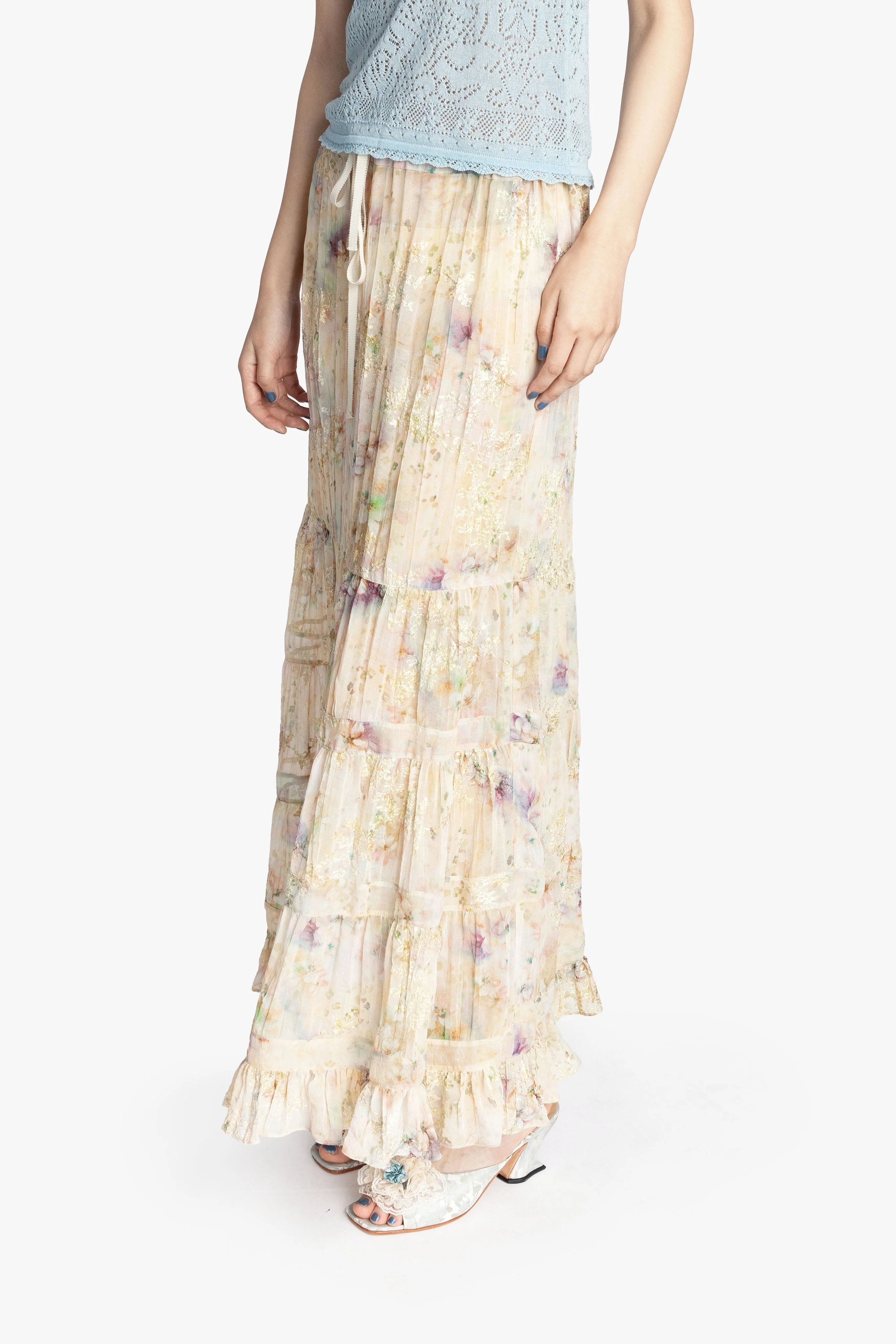 Oasis Blooms Tiered Skirt - Image 3