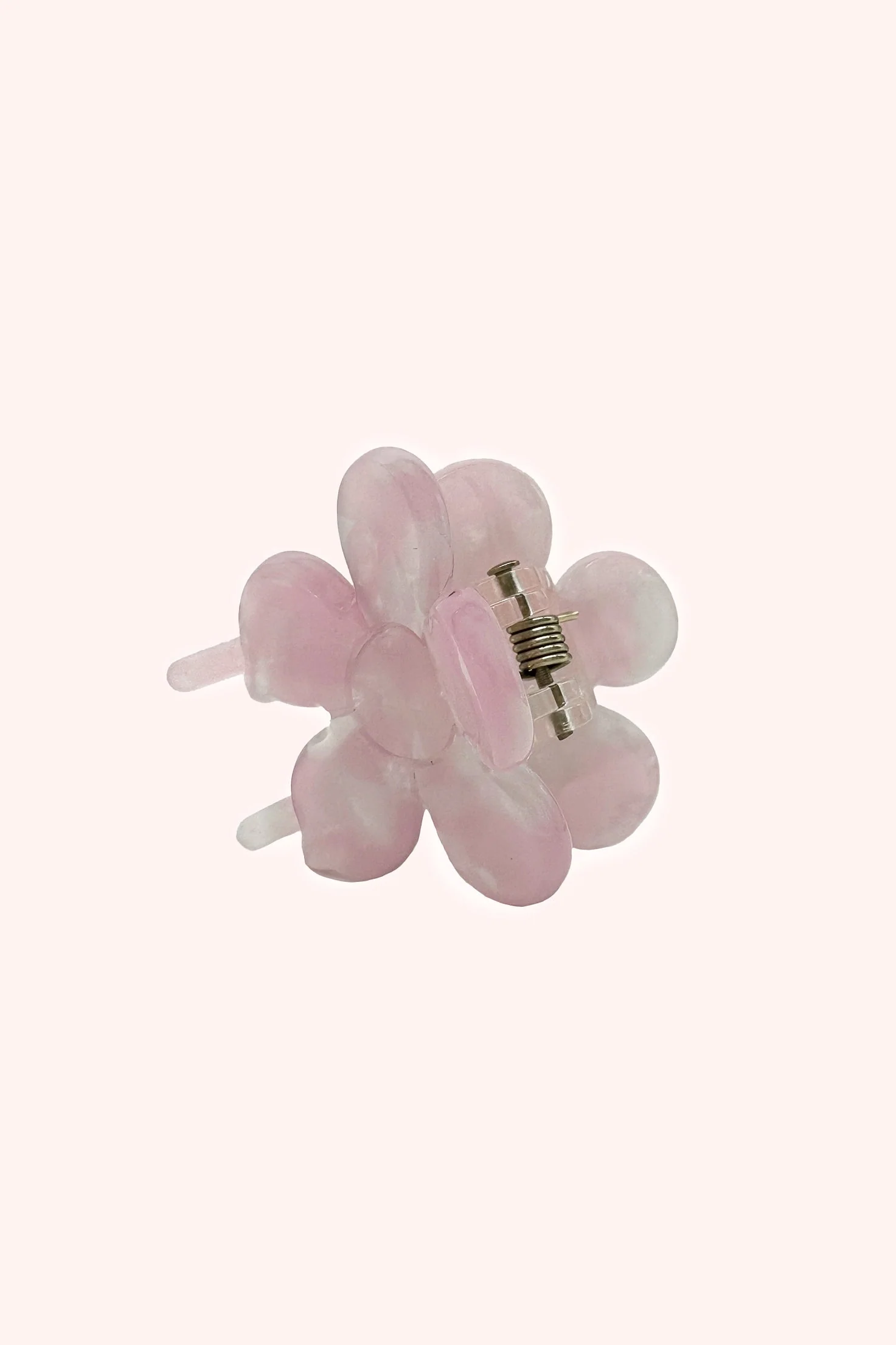 Petite Forget Me Not Flower Clip Rose Quartz - Image 2