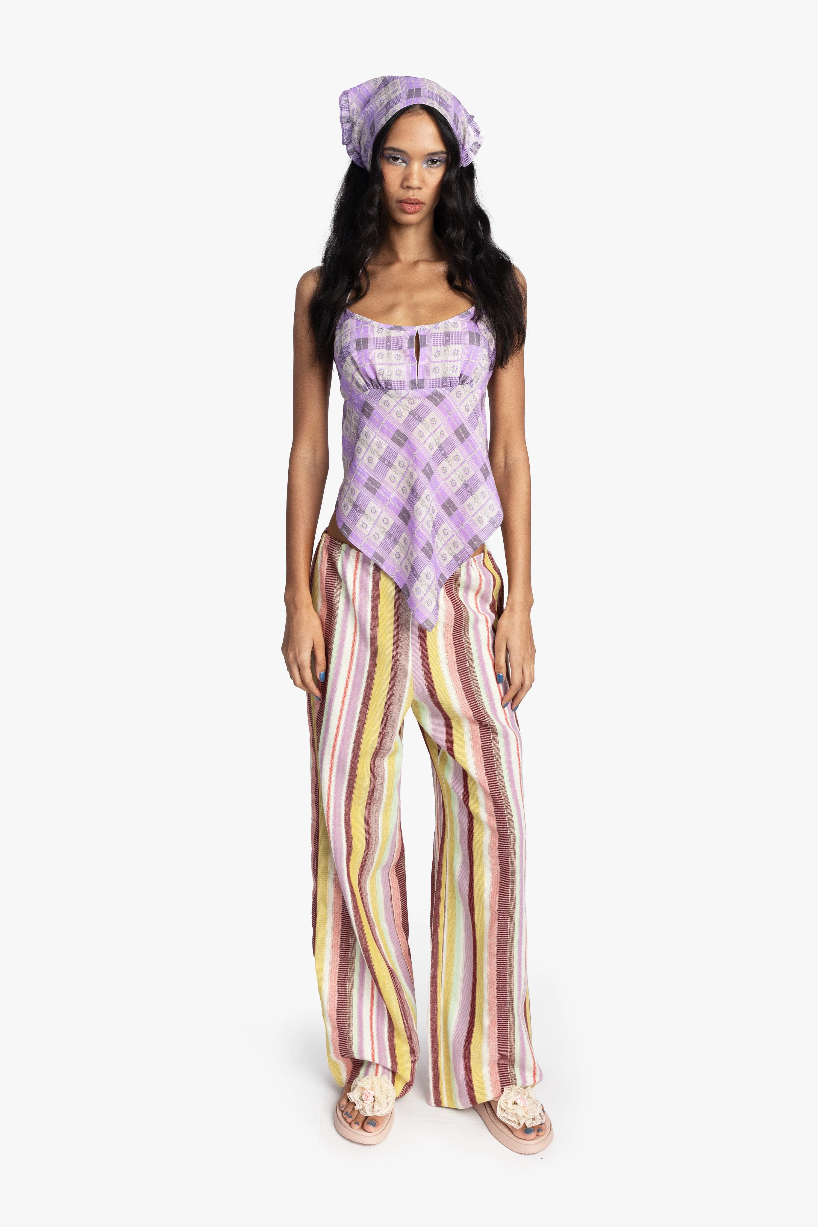Plaid Blossom Top Apron - Image 3