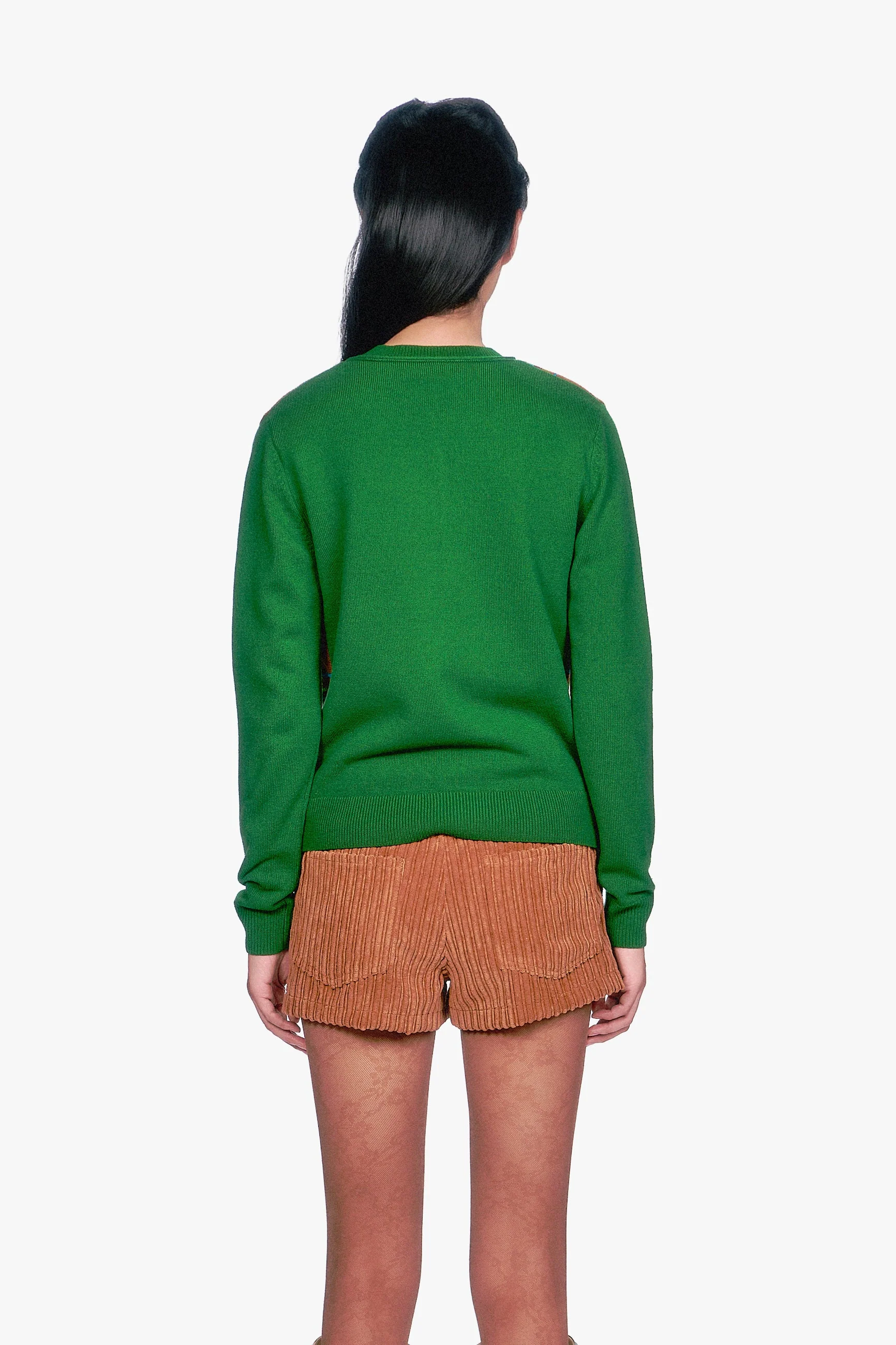 Plaid Cardigan - Leaf Green - Image 5