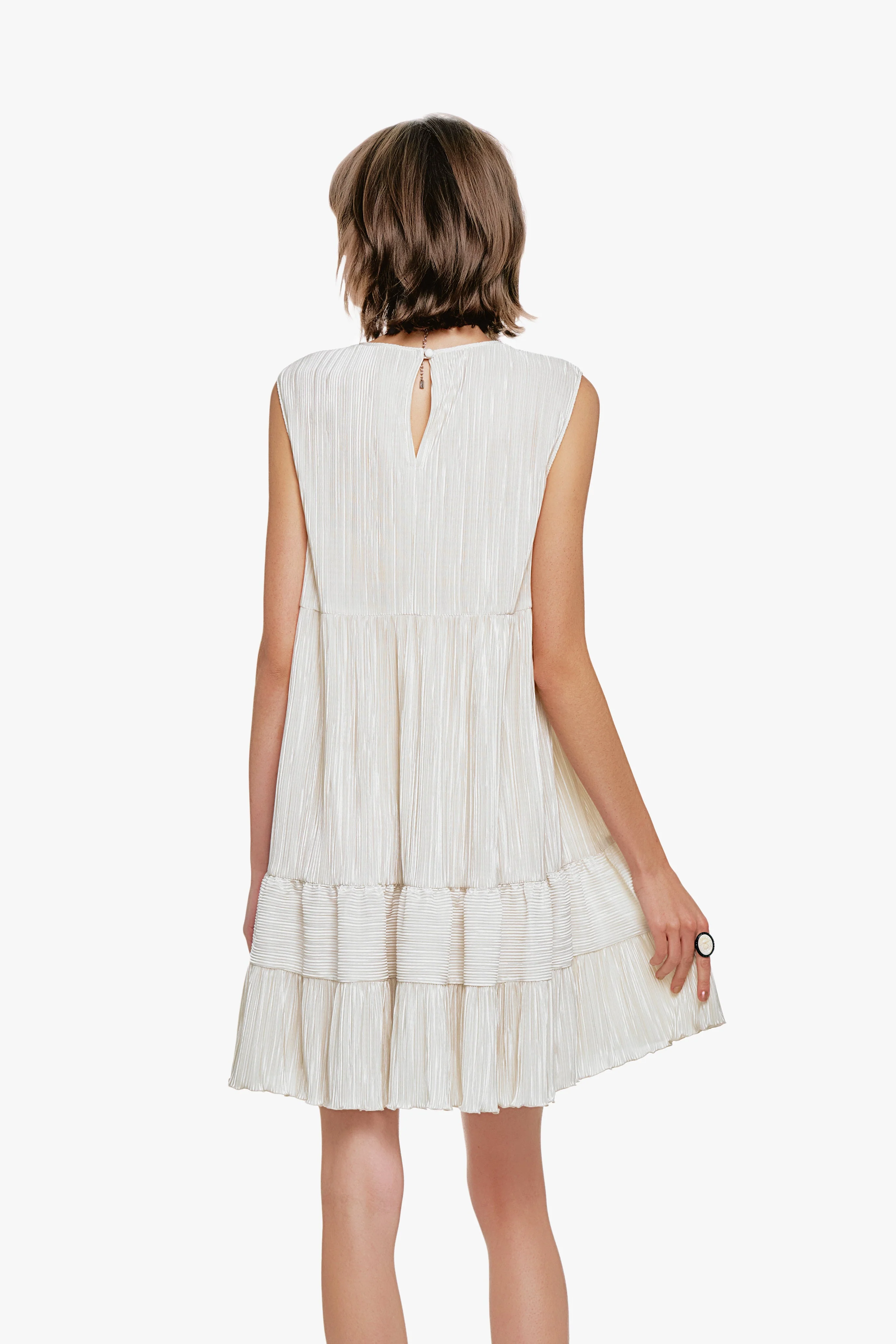 Plissé Babydoll Dress - Image 5
