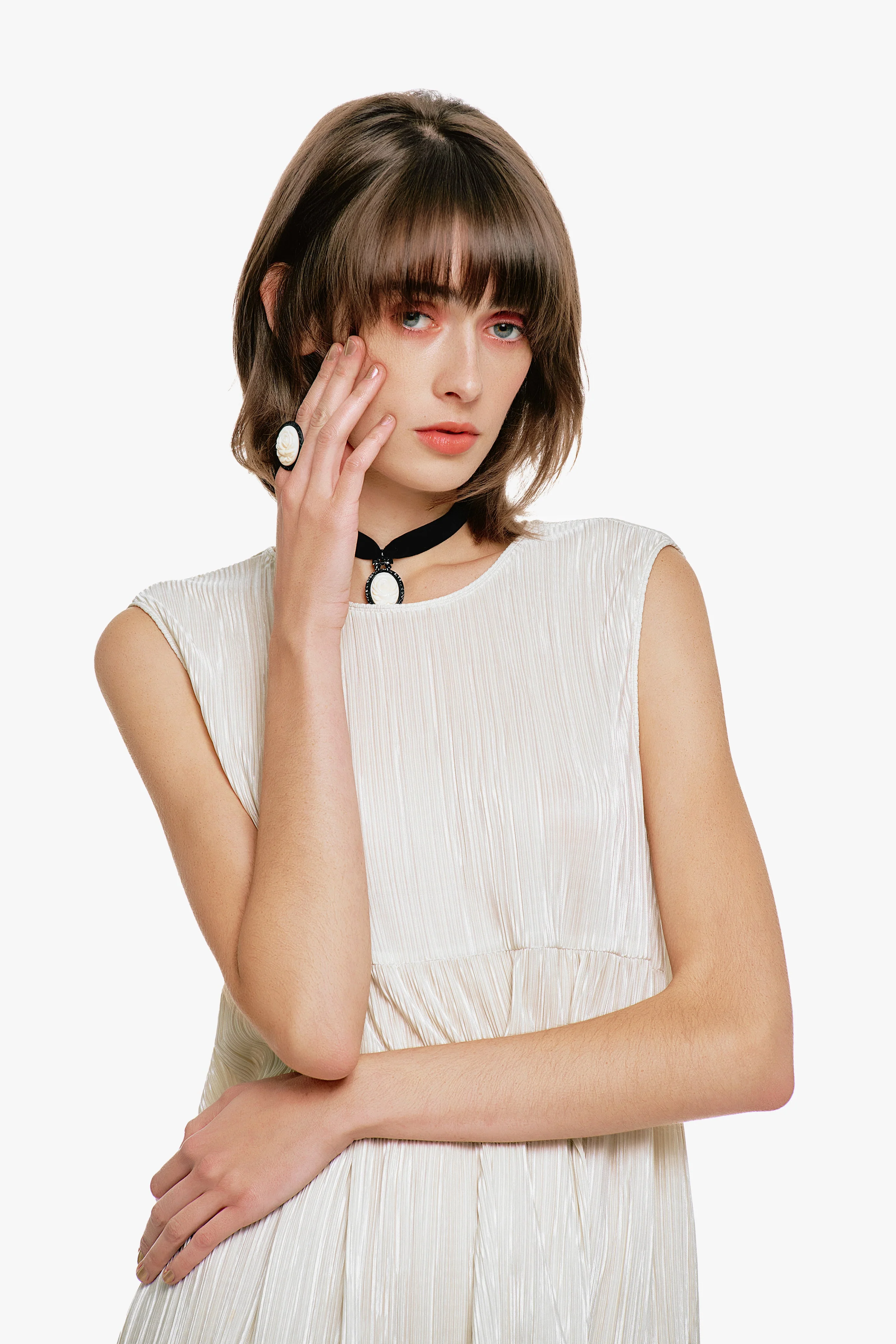 Plissé Babydoll Dress - Image 7