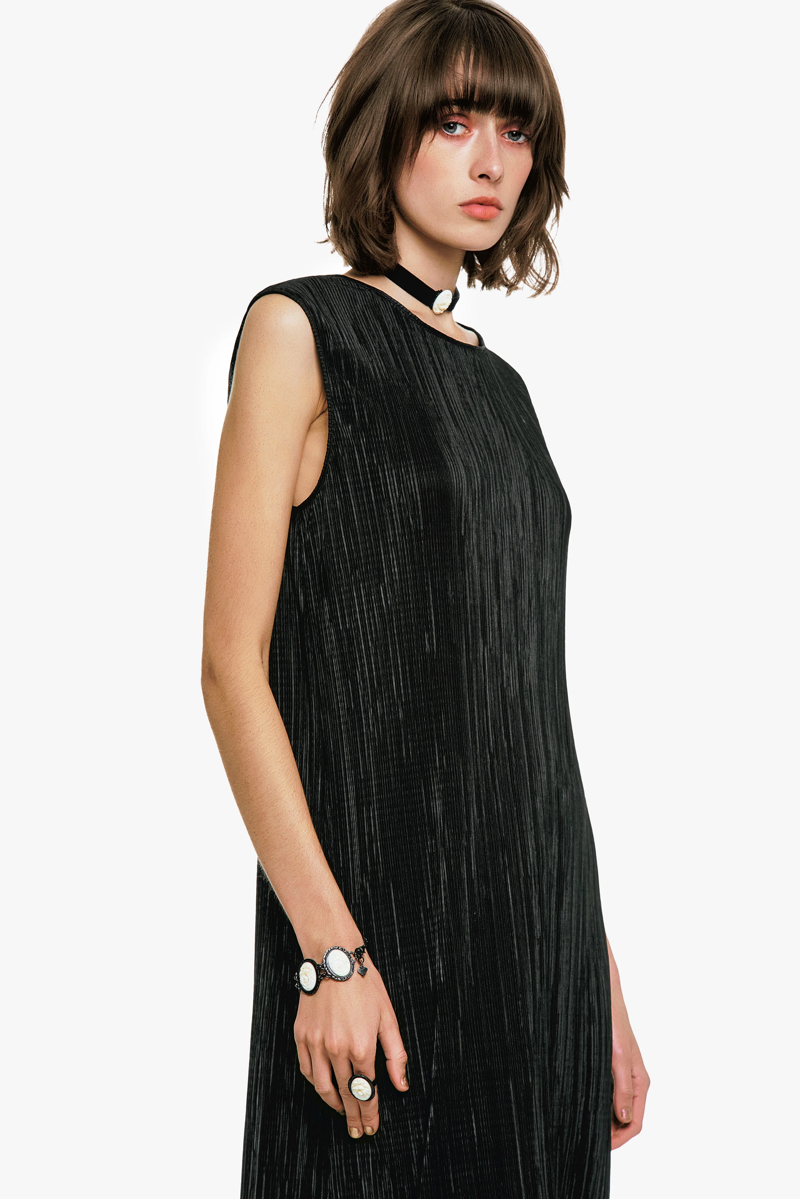 Plissé Sleeveless Maxi Dress - Image 5
