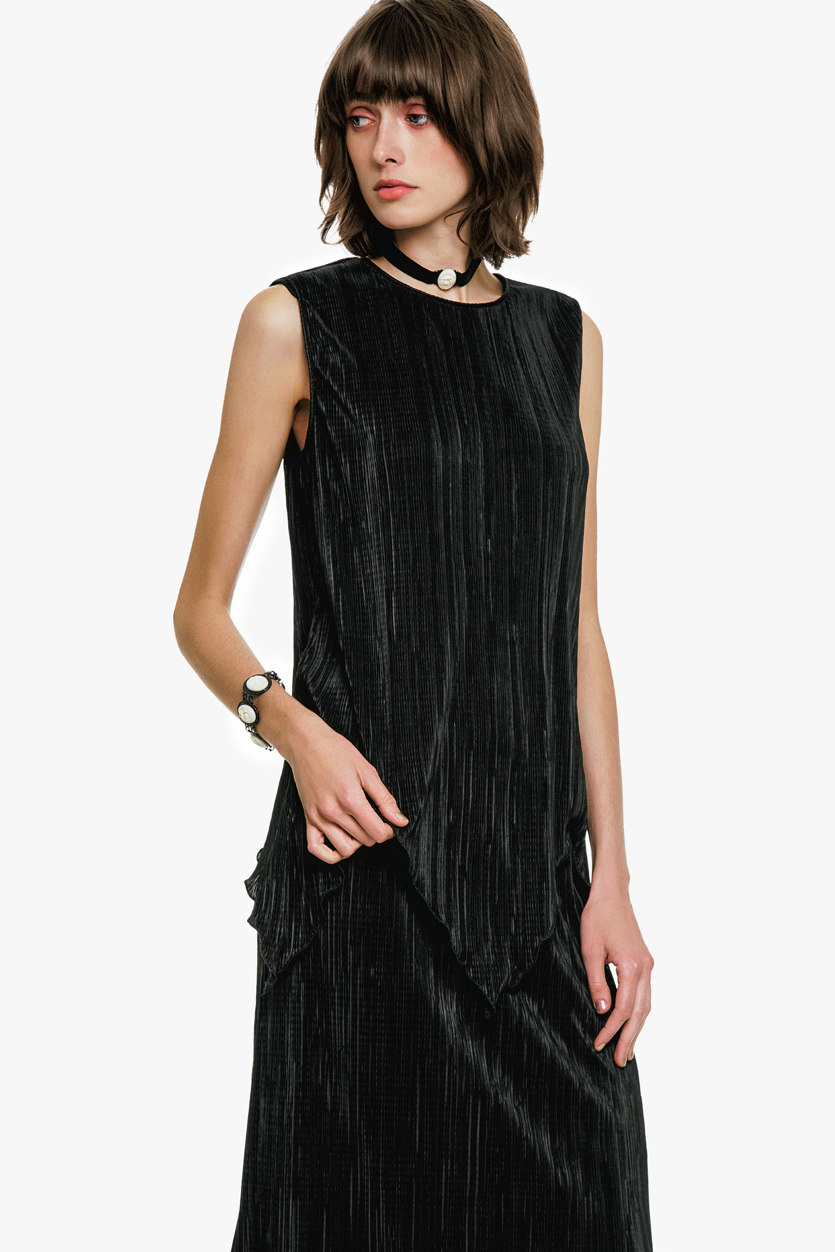Plissé Sleeveless Top - Image 2