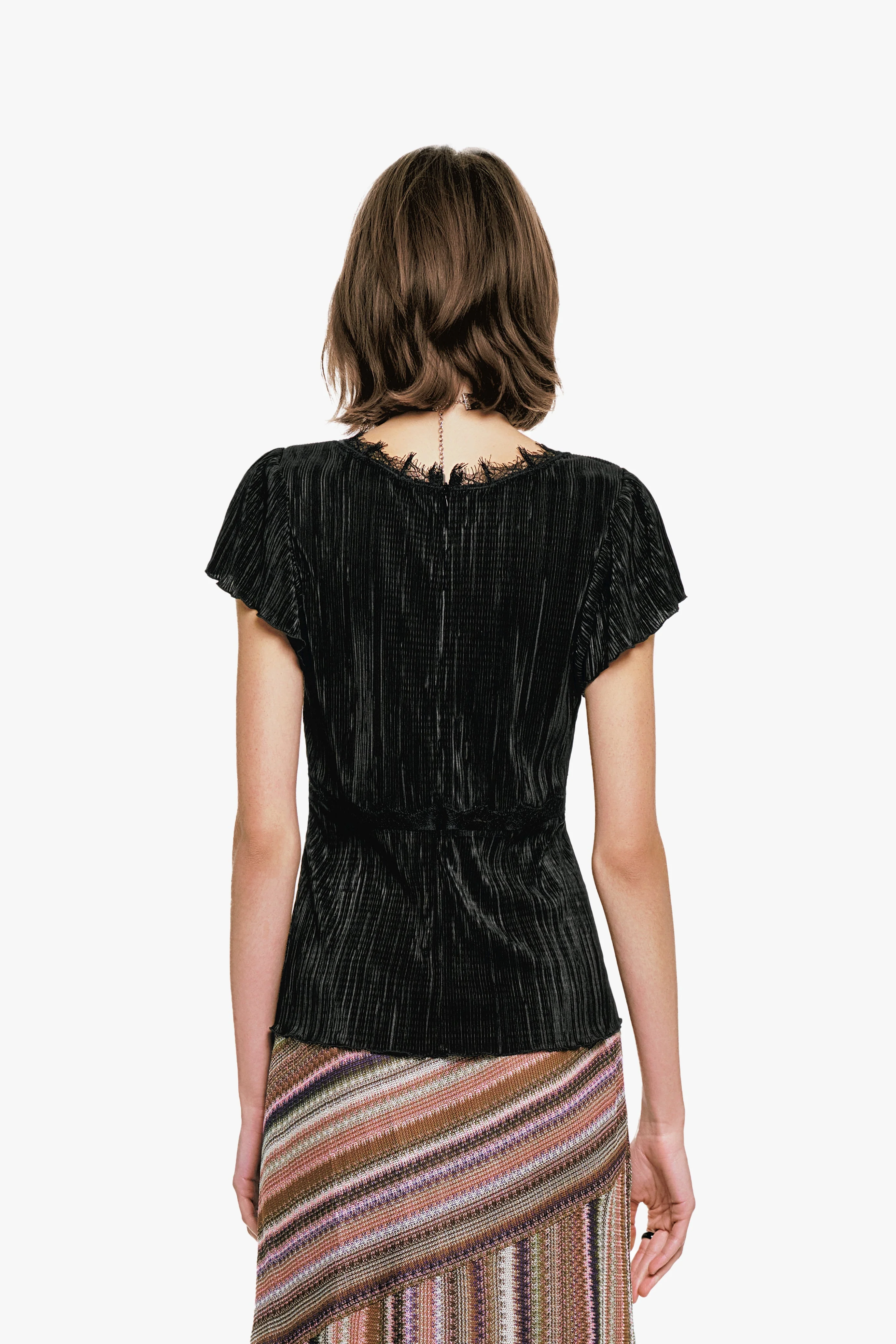 Plissé V-Neck Top - Image 5