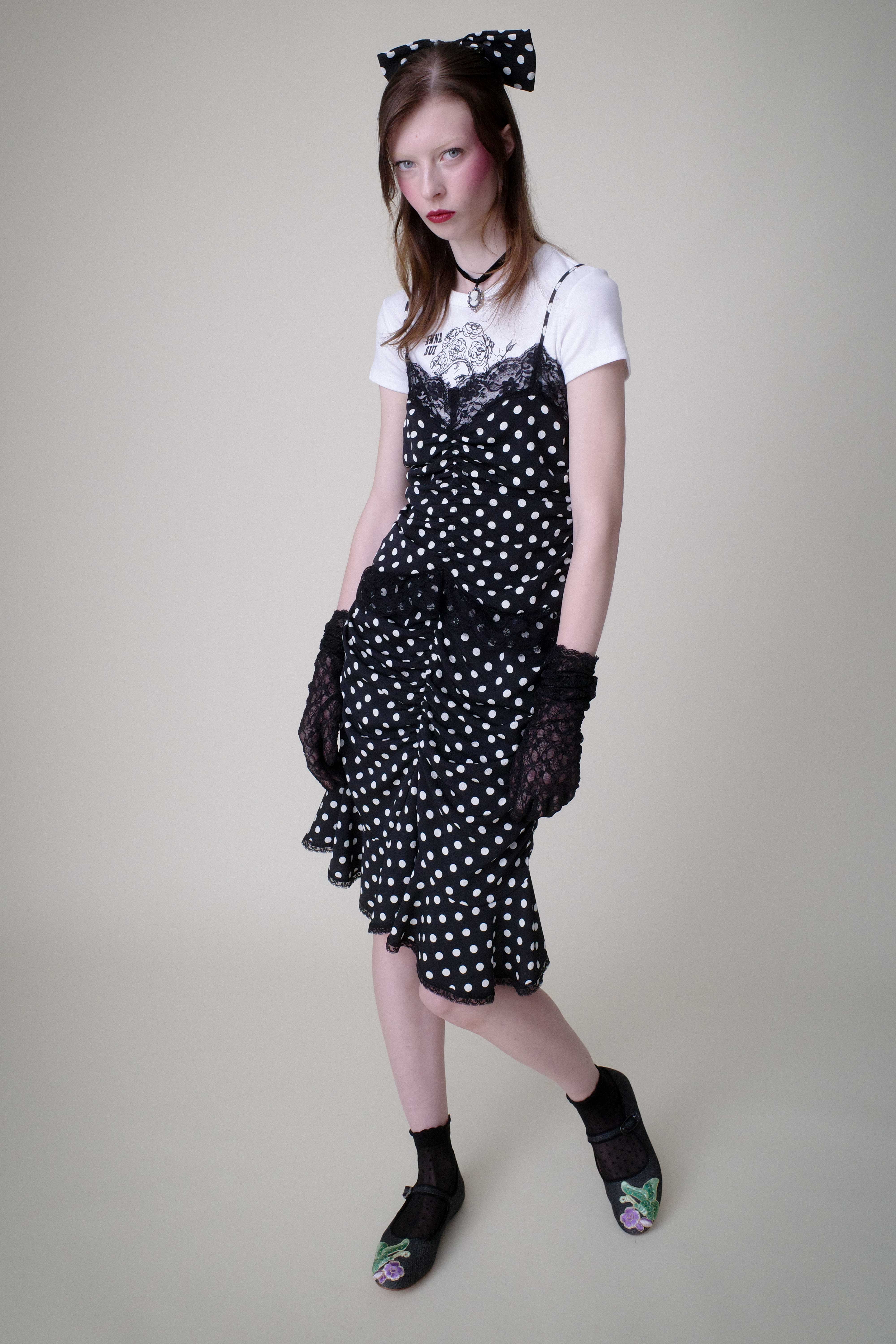 Polka Dot Ruched Skirt - Image 8