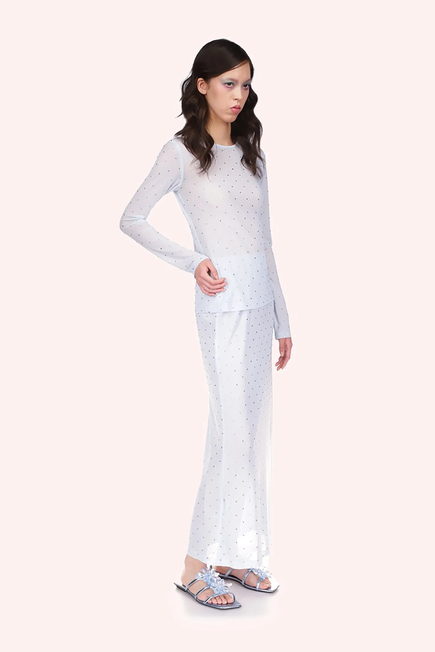 Rhinestone Mesh Skirt - Image 5