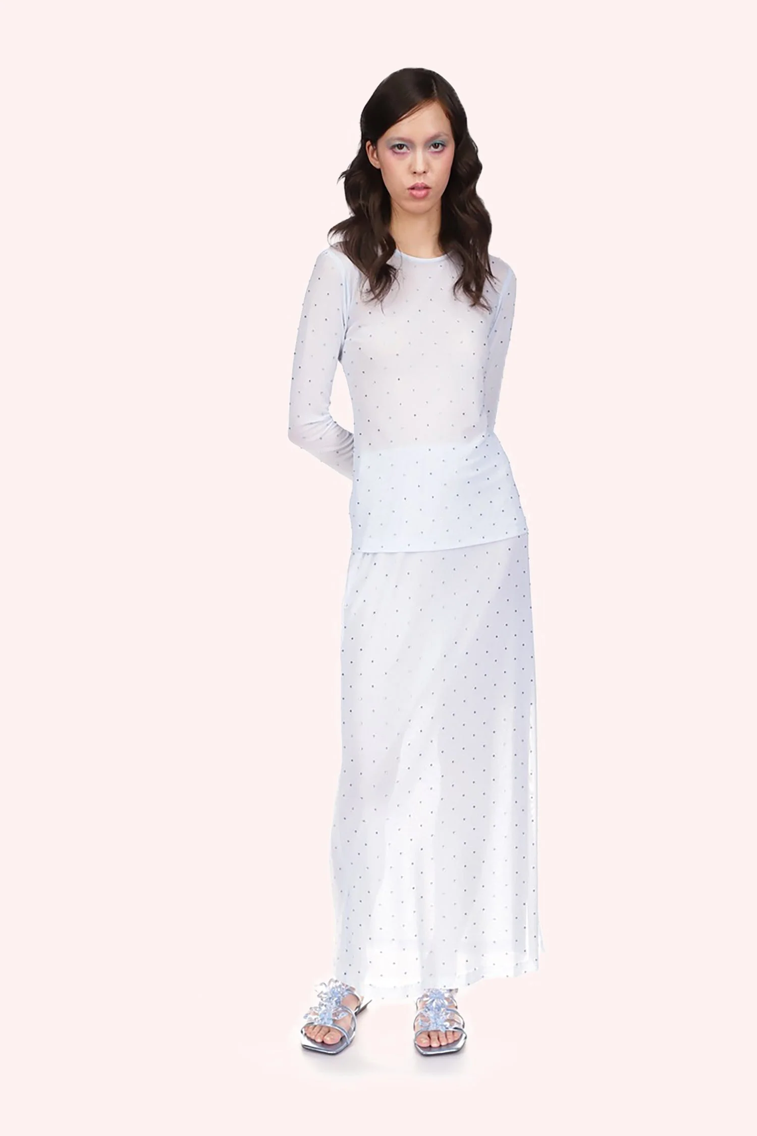 Rhinestone Mesh Top - Image 5
