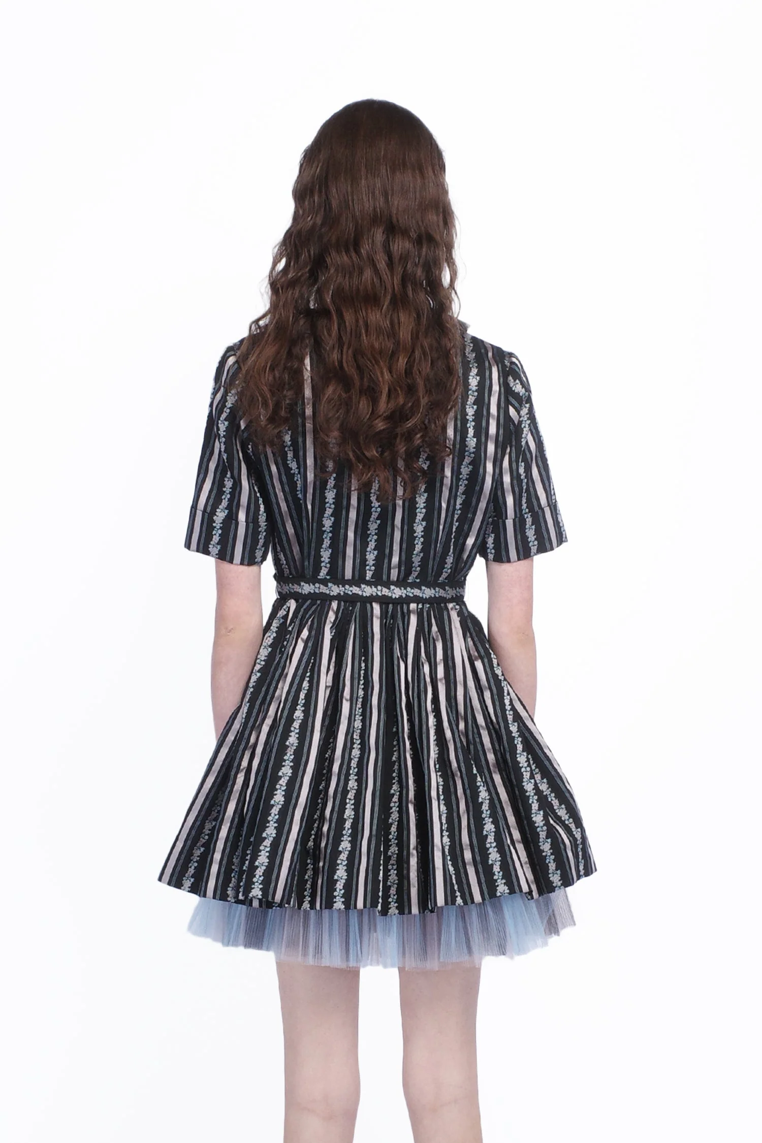 Ribbon Roses Belted Mini Dress - Image 4