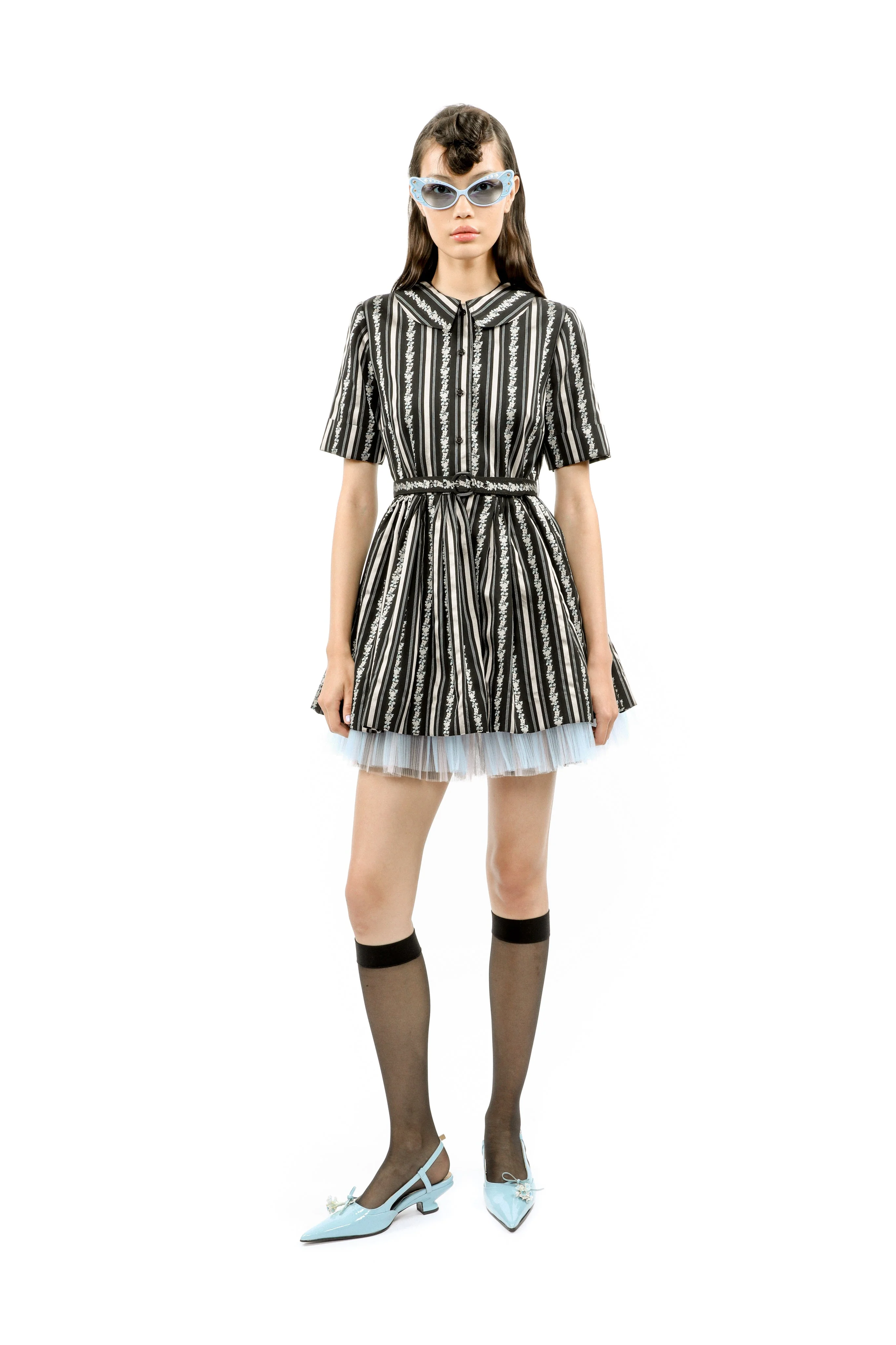 Ribbon Roses Belted Mini Dress - Image 9