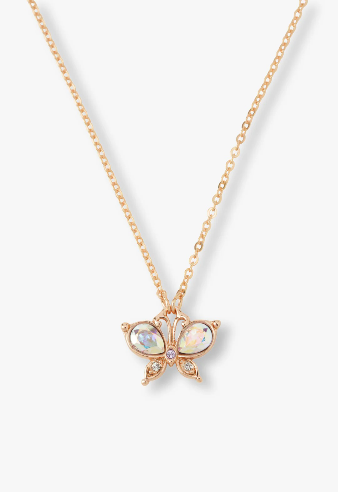 Rose Gold Butterfly Necklace - Image 2