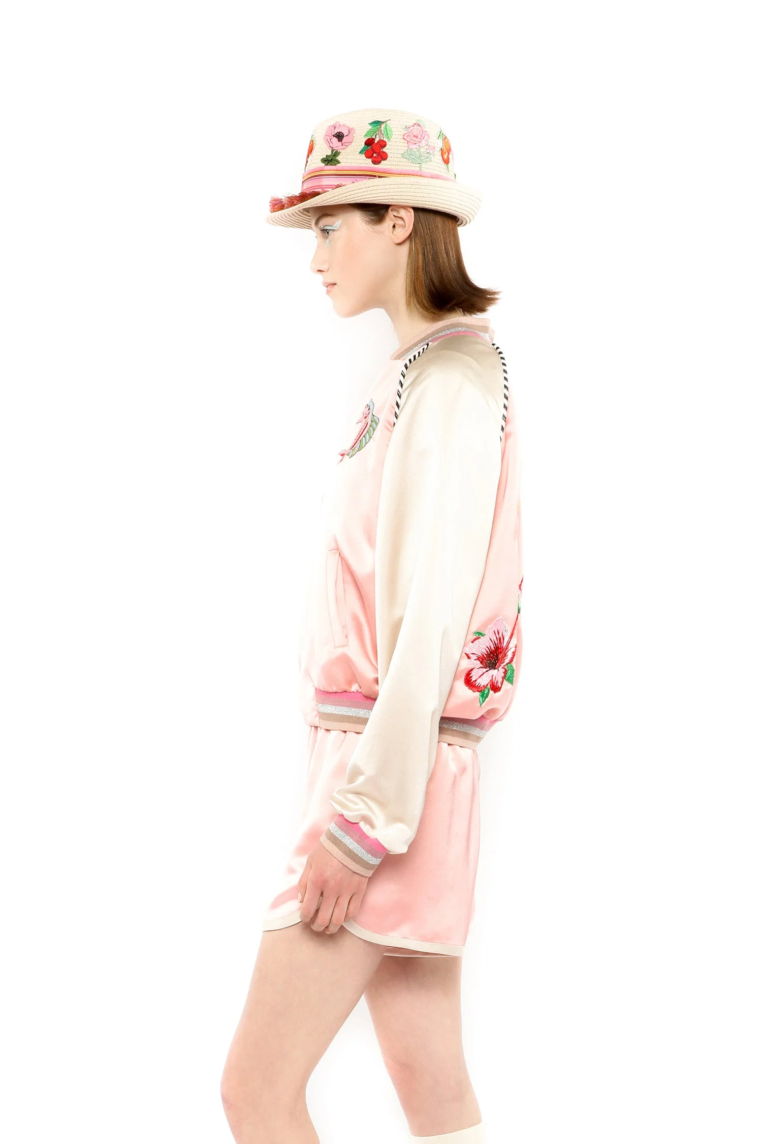 Satin Embroidered Souvenir Jacket - Image 3