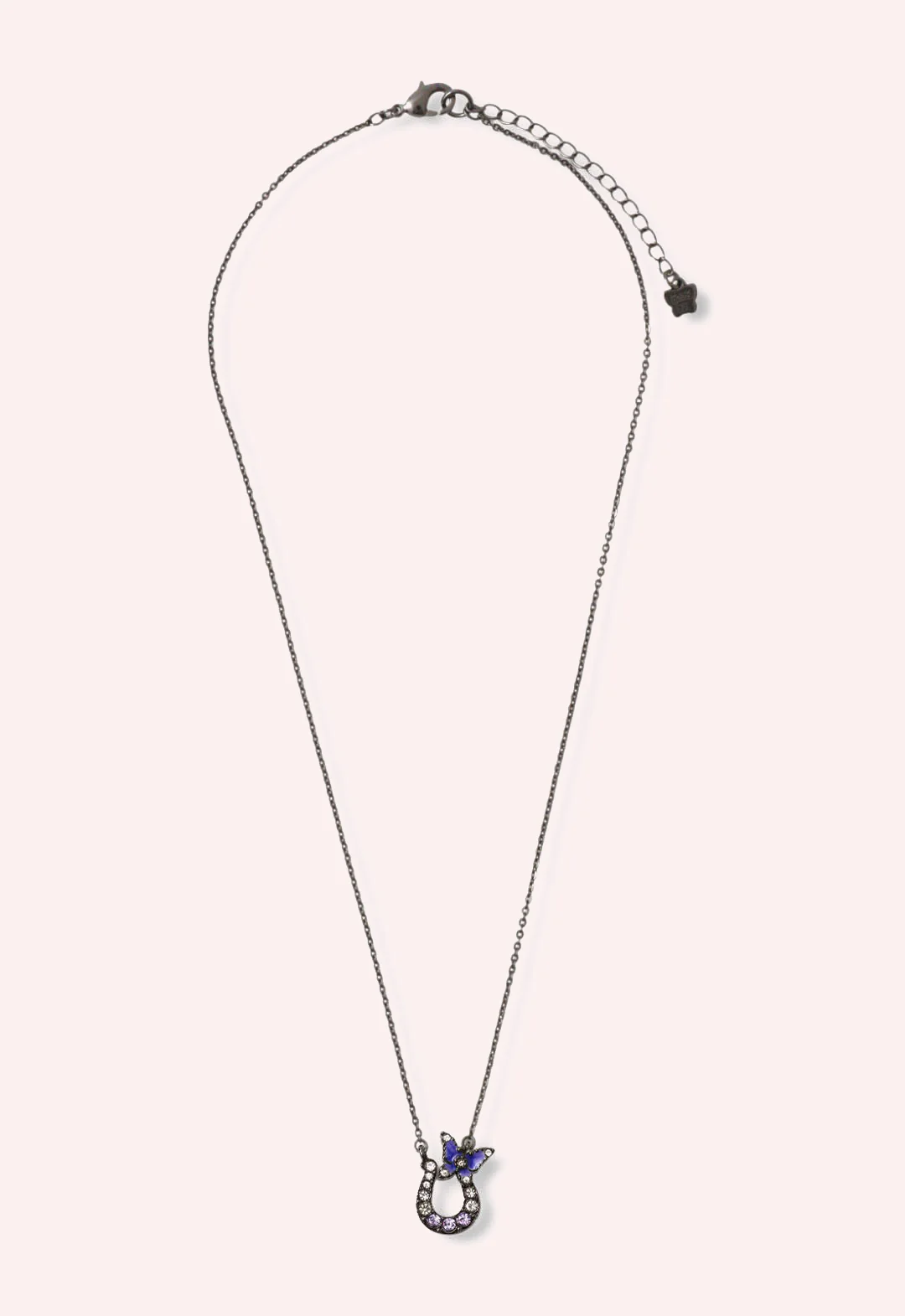 Lucky Horseshoe Necklace - Gunmetal