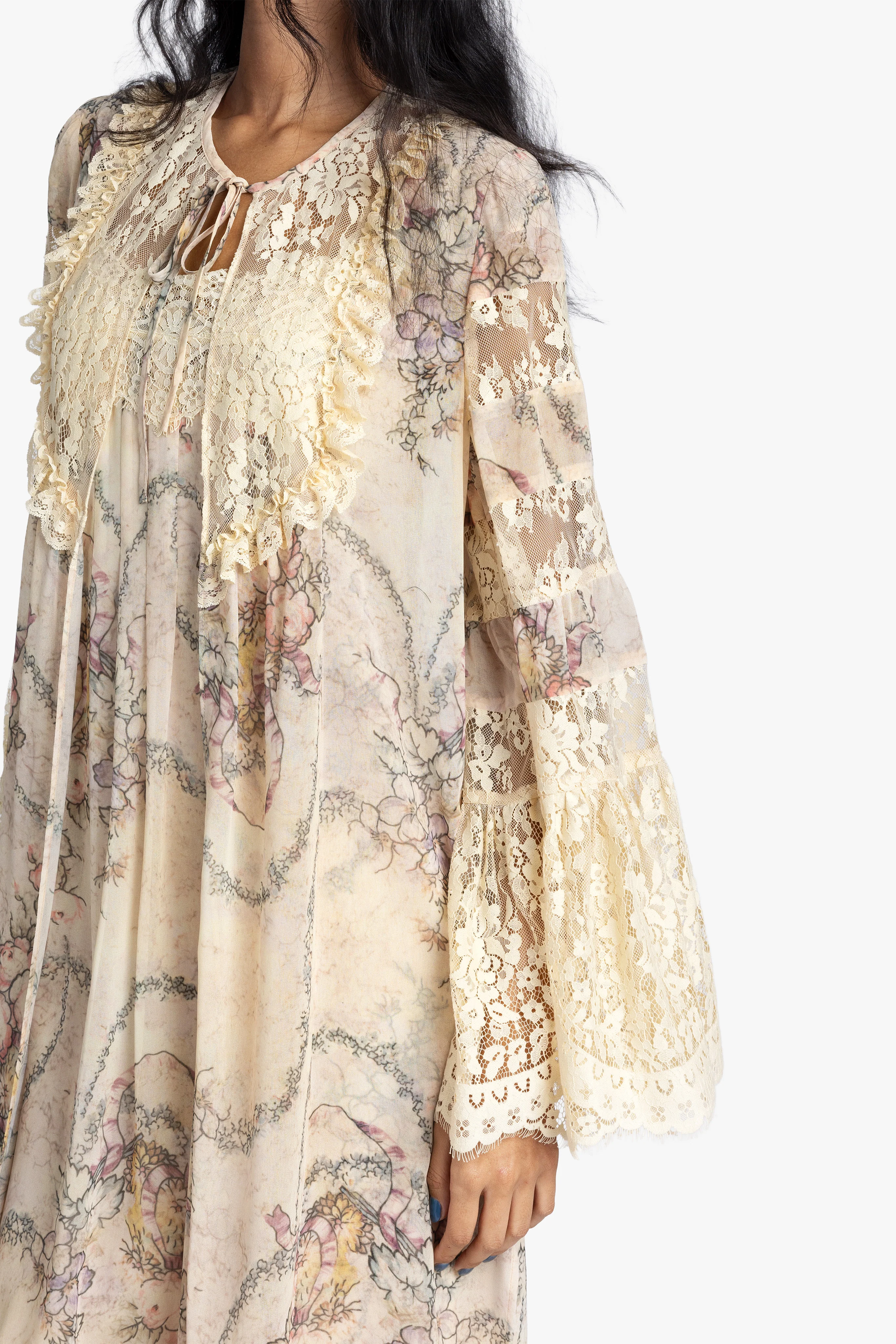 Spirit Bloom Chiffon Peignoir - Image 2