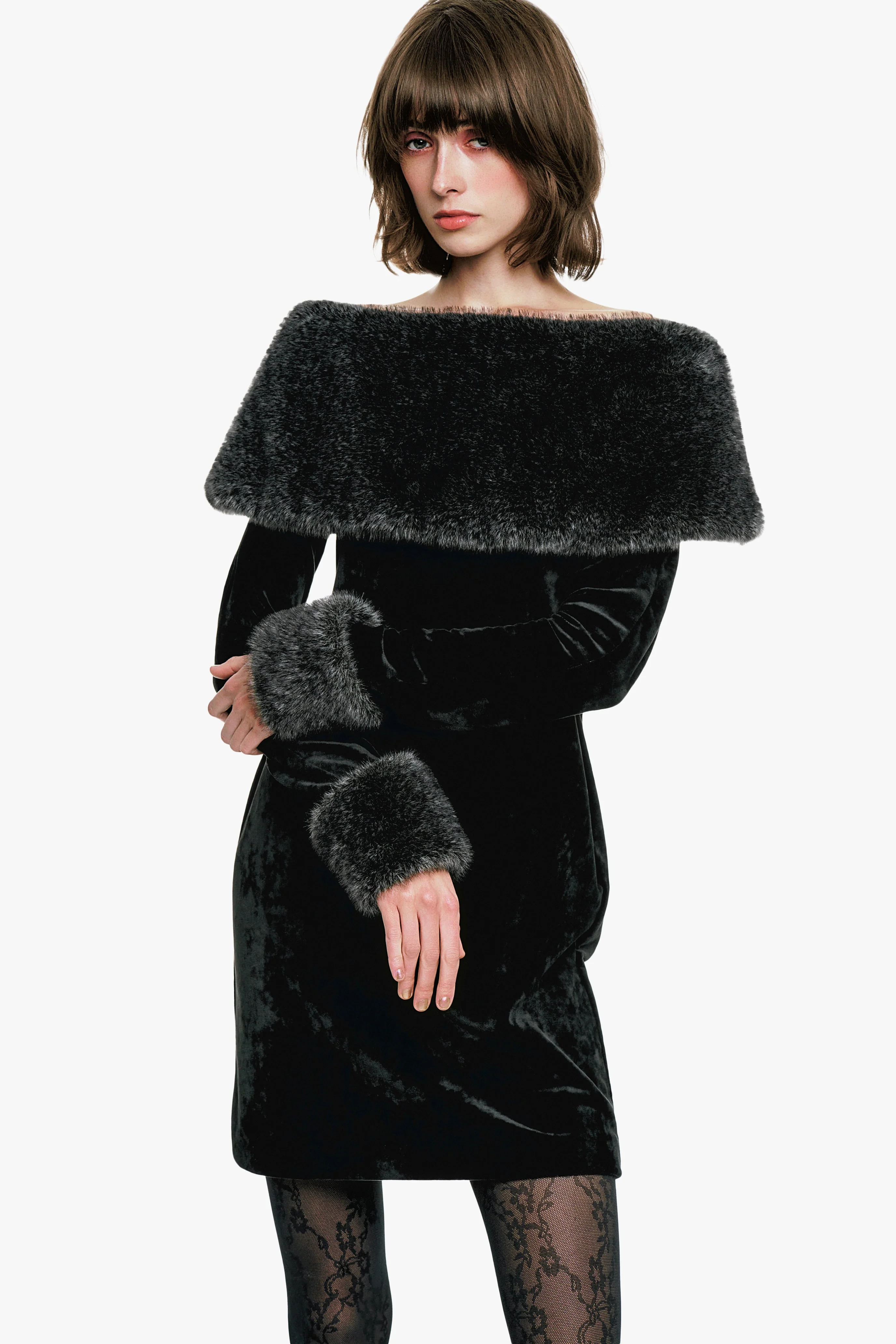 Stretch Velour Dress - Image 2