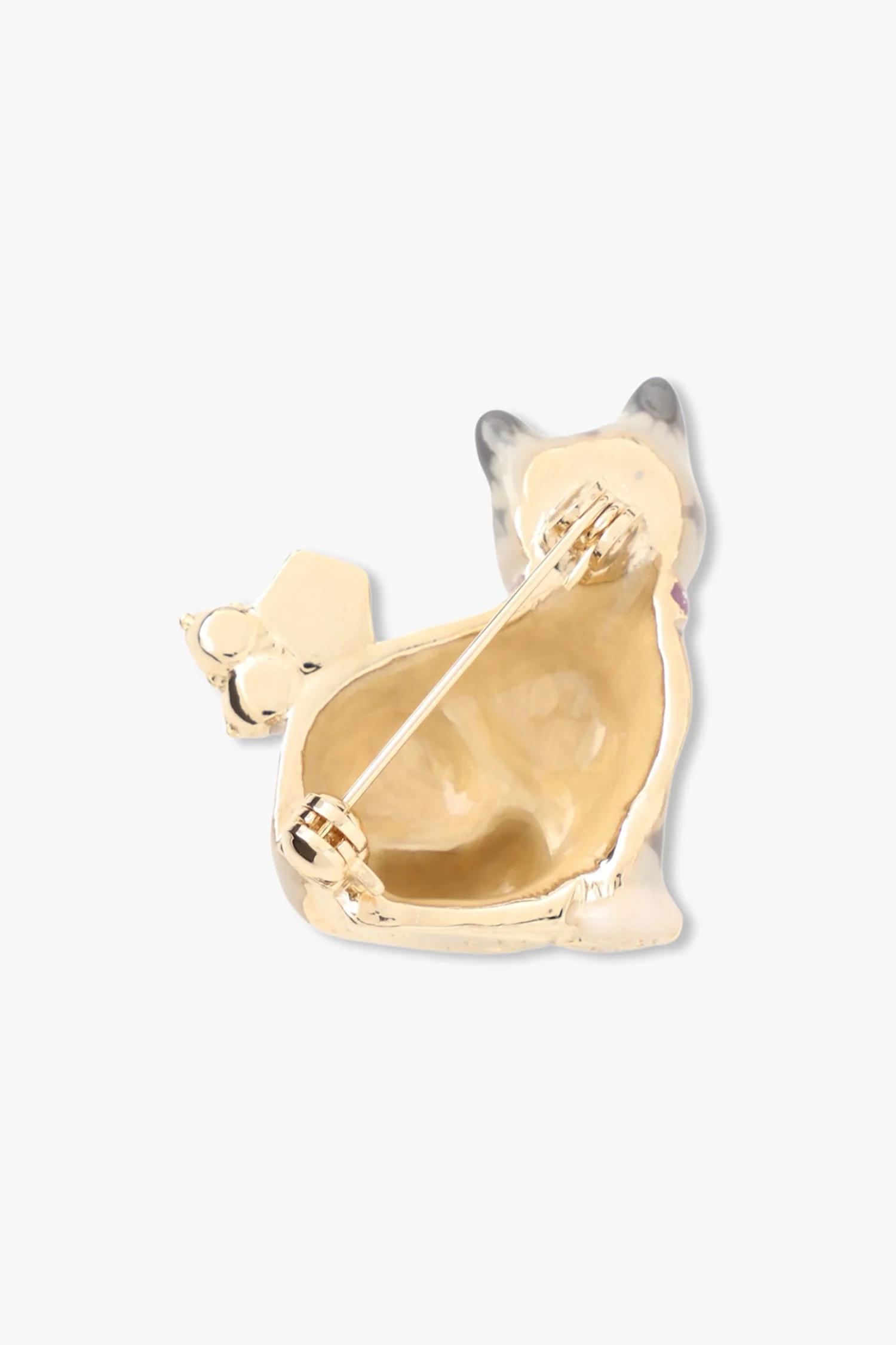 Striped Cat Brooch - Grey Multi - Image 2