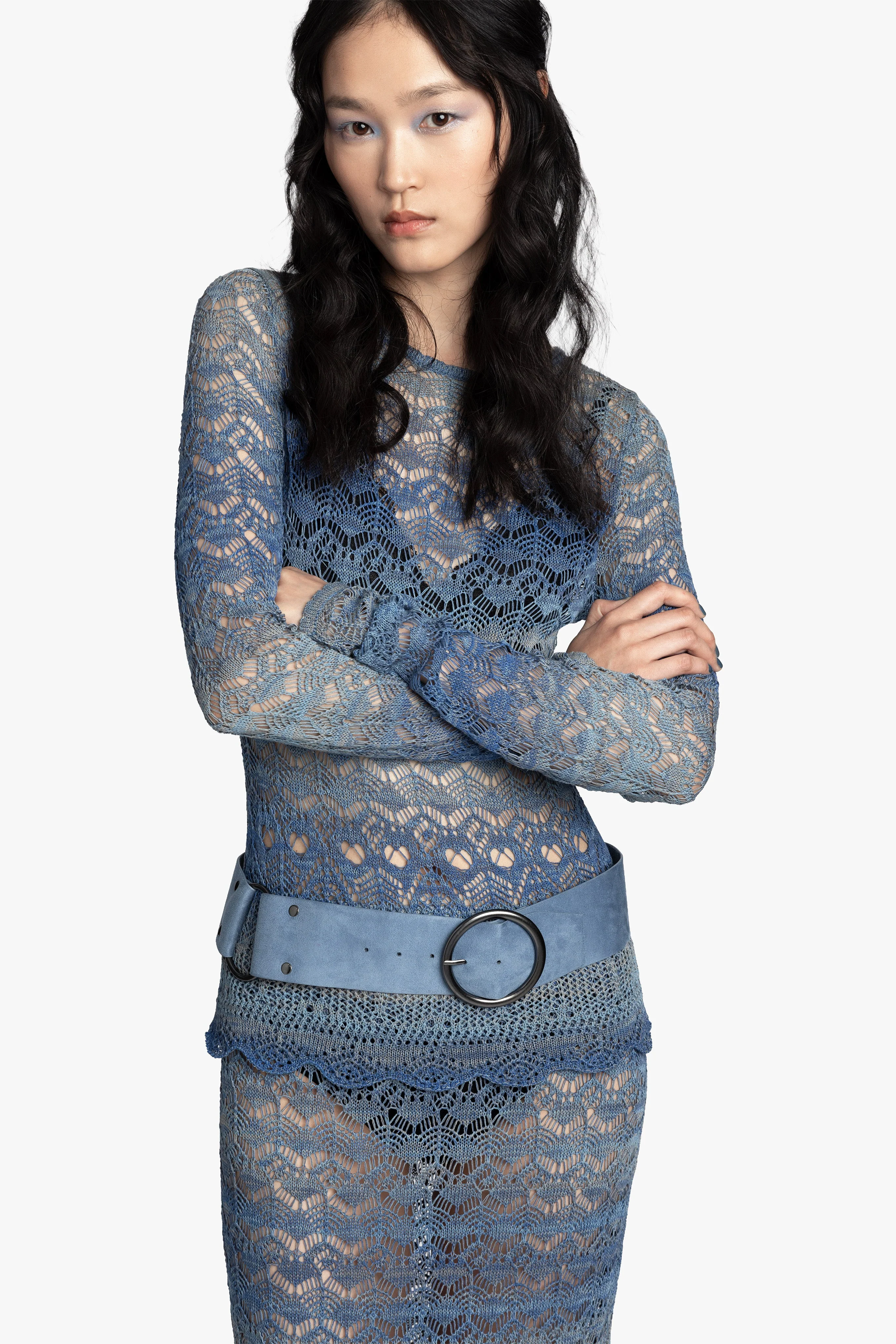 Suede Belt - Denim - Image 2
