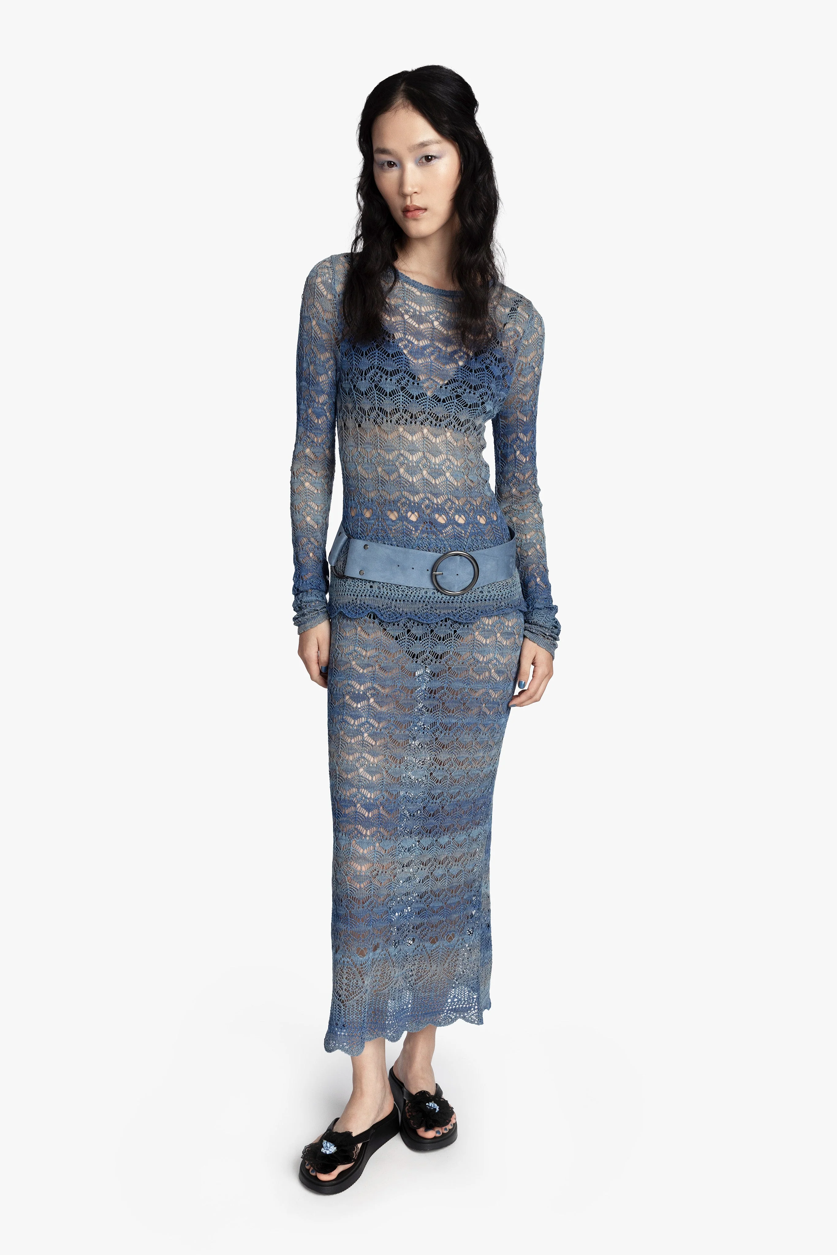 Suede Belt - Denim - Image 3