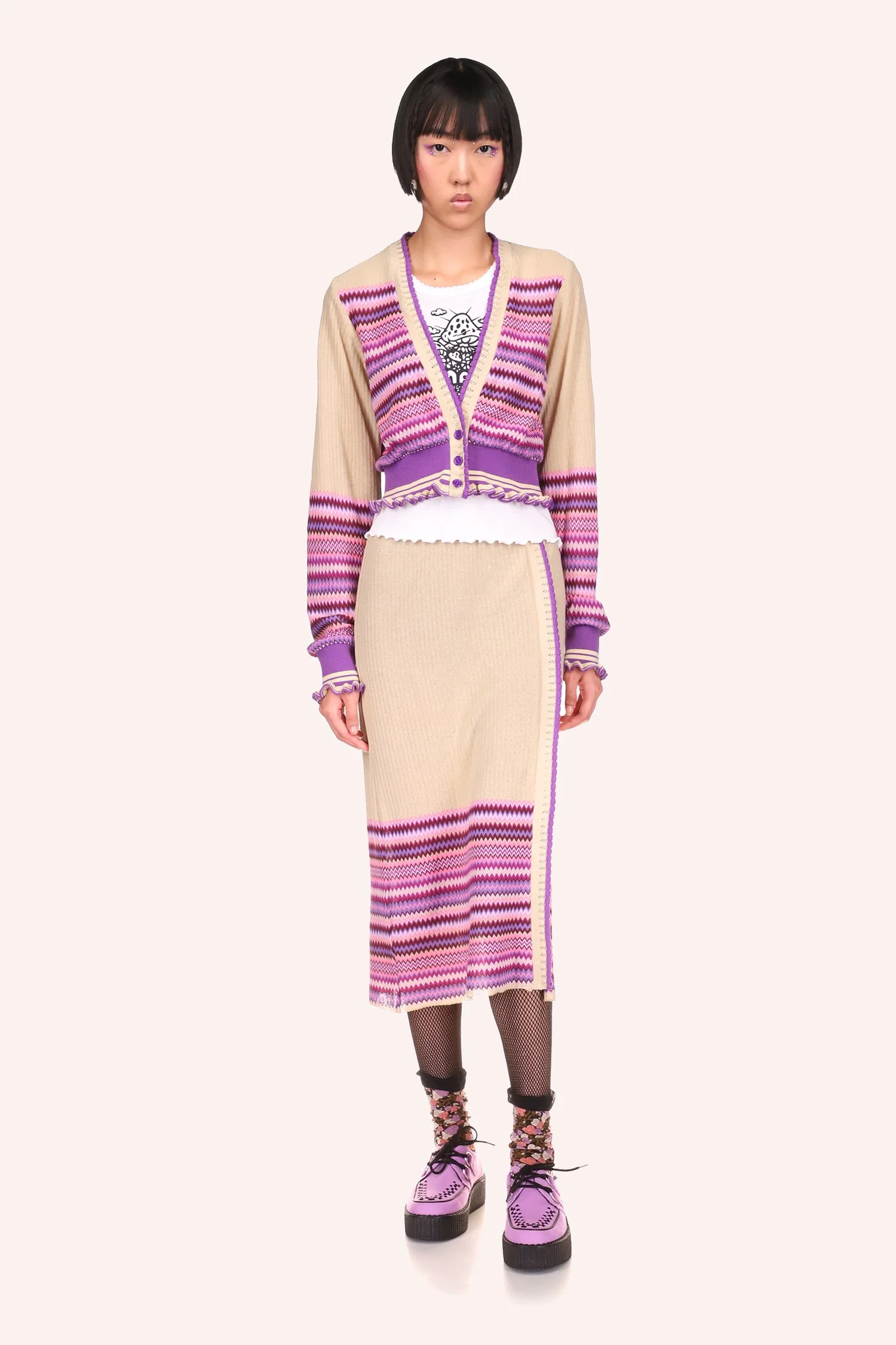 Tonal Zigzag Skirt - Image 2