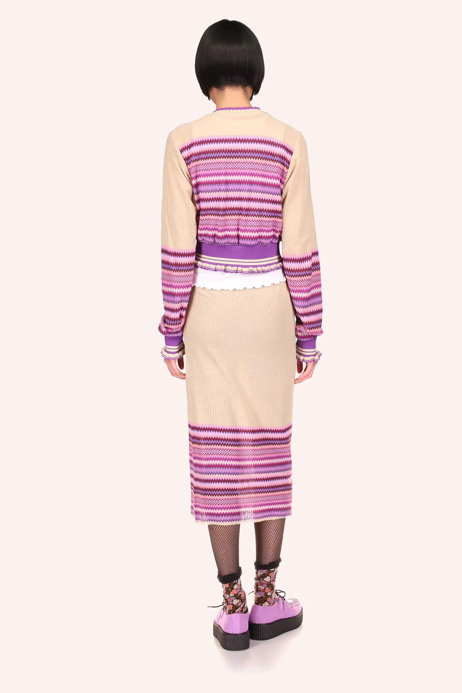 Tonal Zigzag Skirt - Image 4