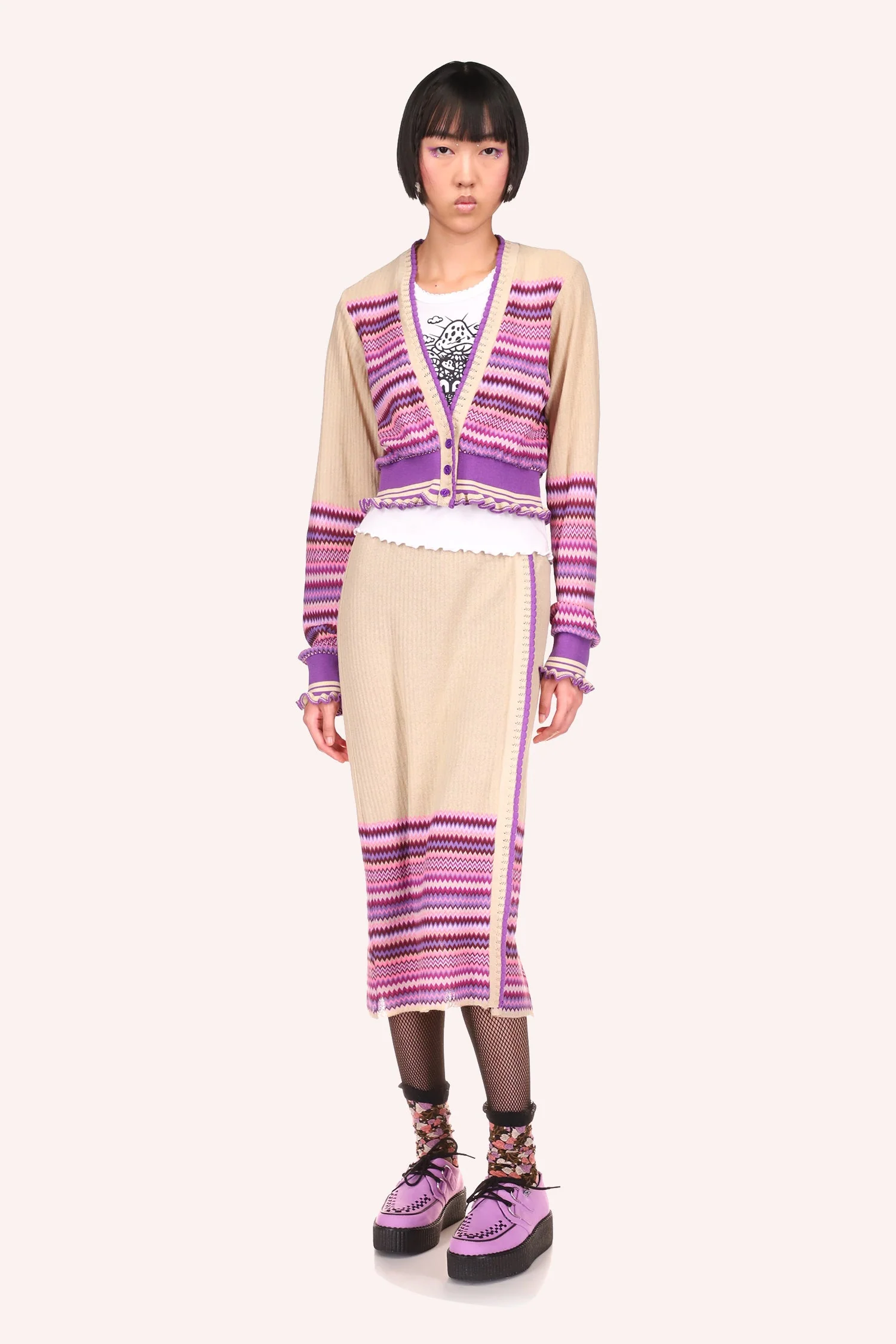 Tonal Zigzag Skirt - Image 5