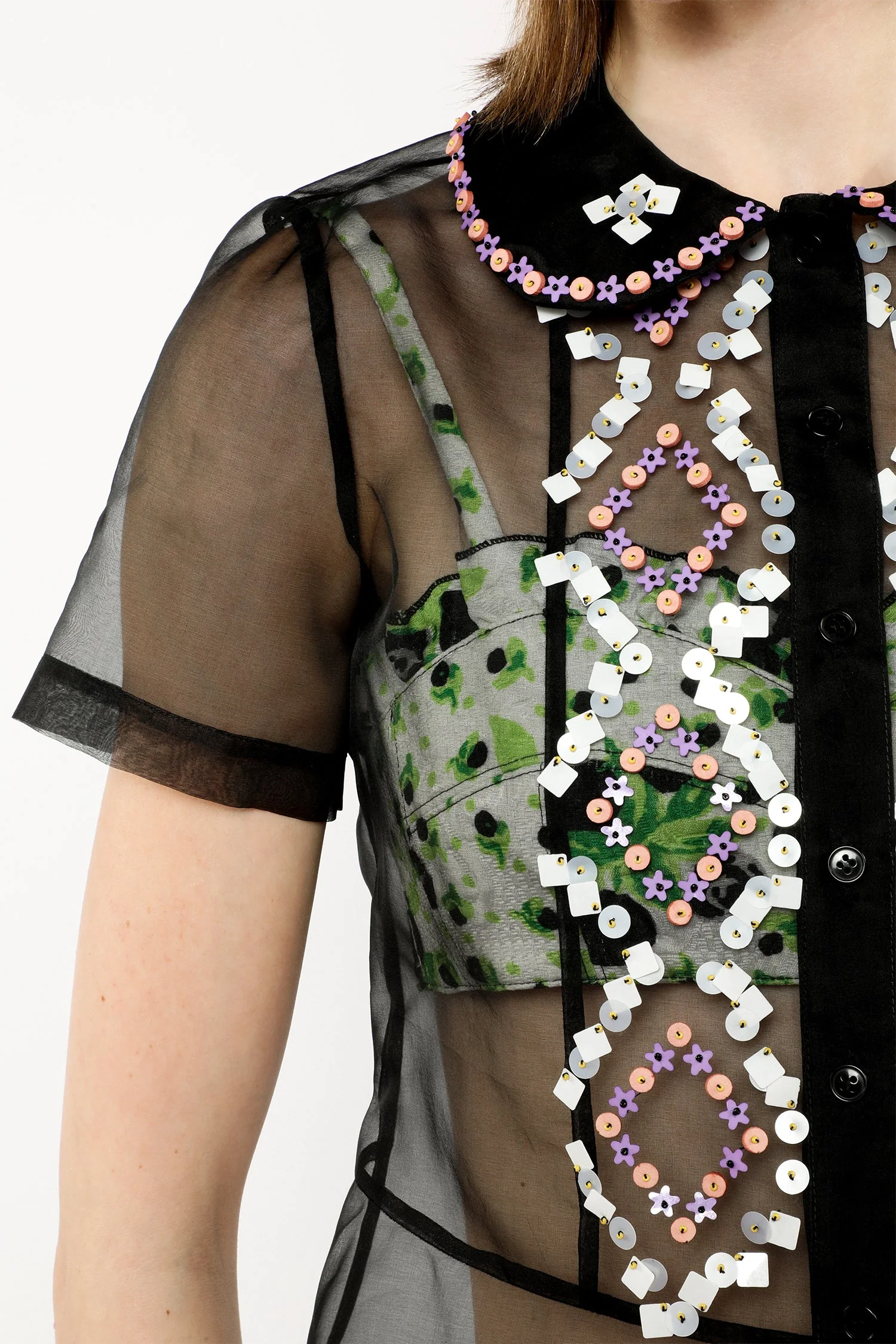 Twinkle Beaded Organza Blouse - Image 6