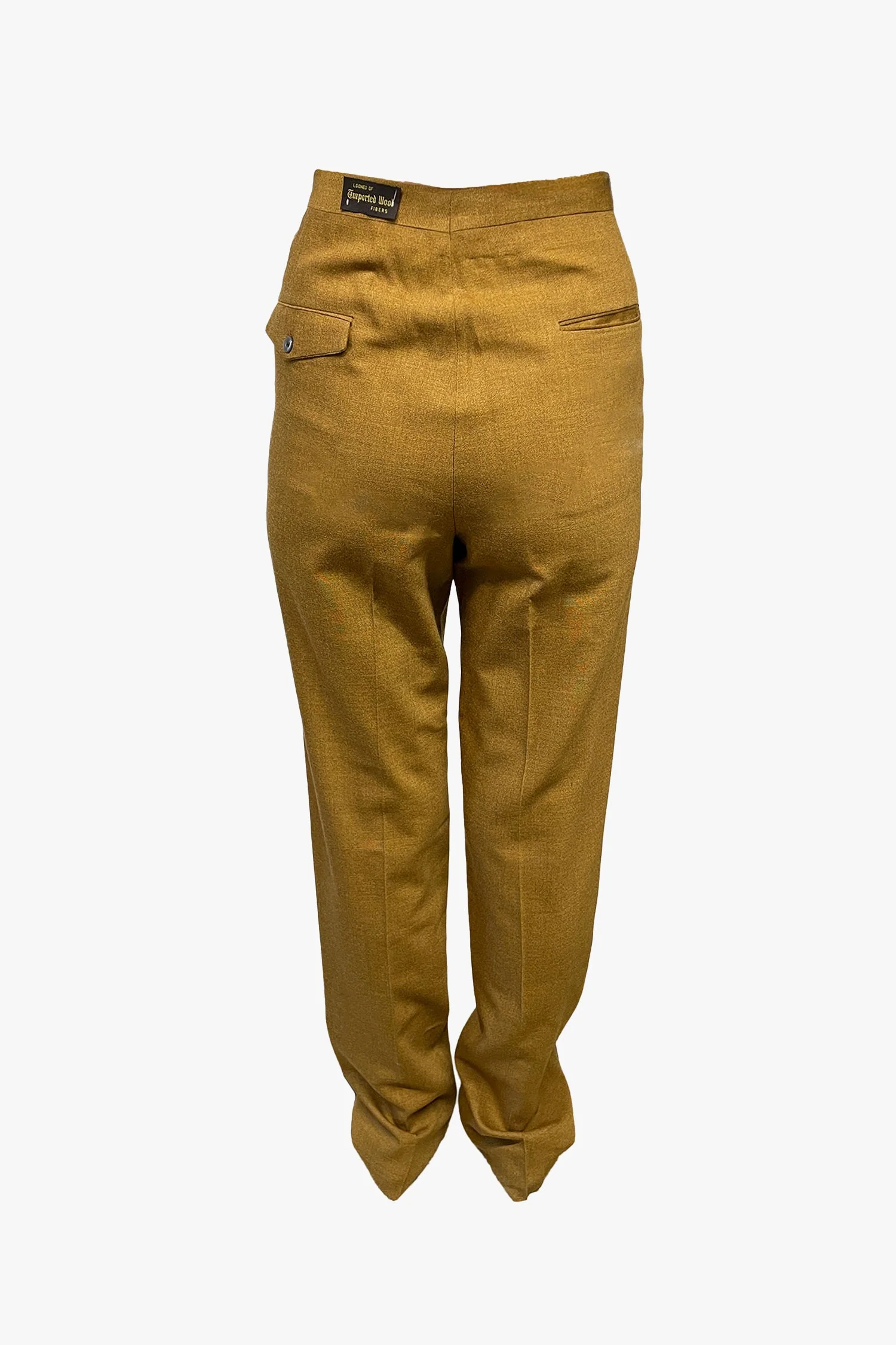 Vintage 60's Wool Blend Slim Fit Trousers - Image 3