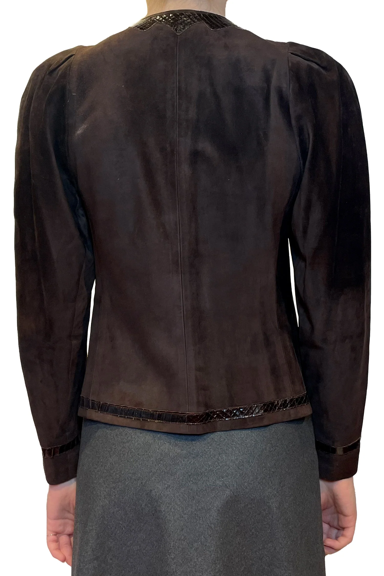 Vintage AmphiBoles Suede Jacket - Image 3