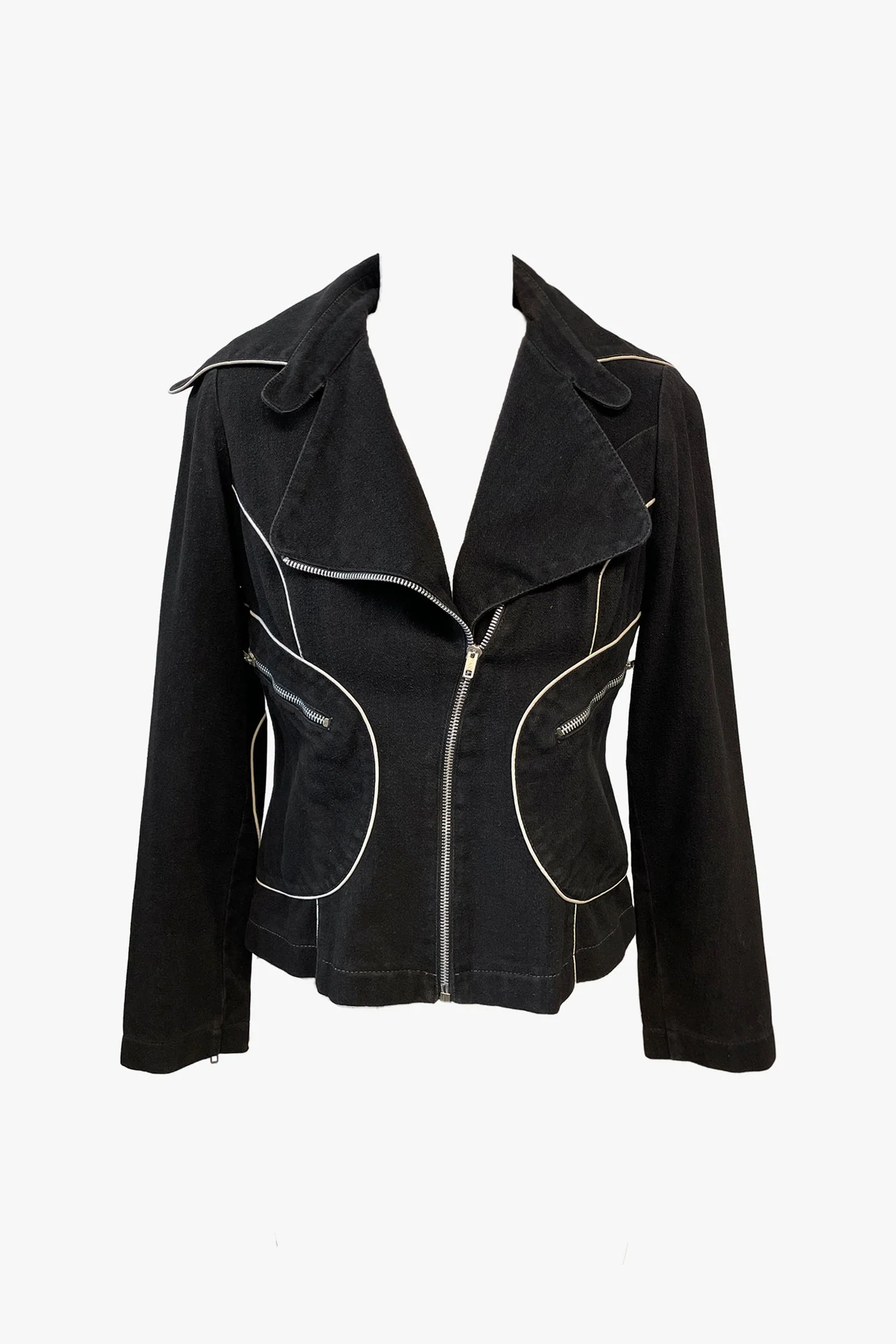Vintage Roncelli Black Moto Jacket and Pant Set - Image 2