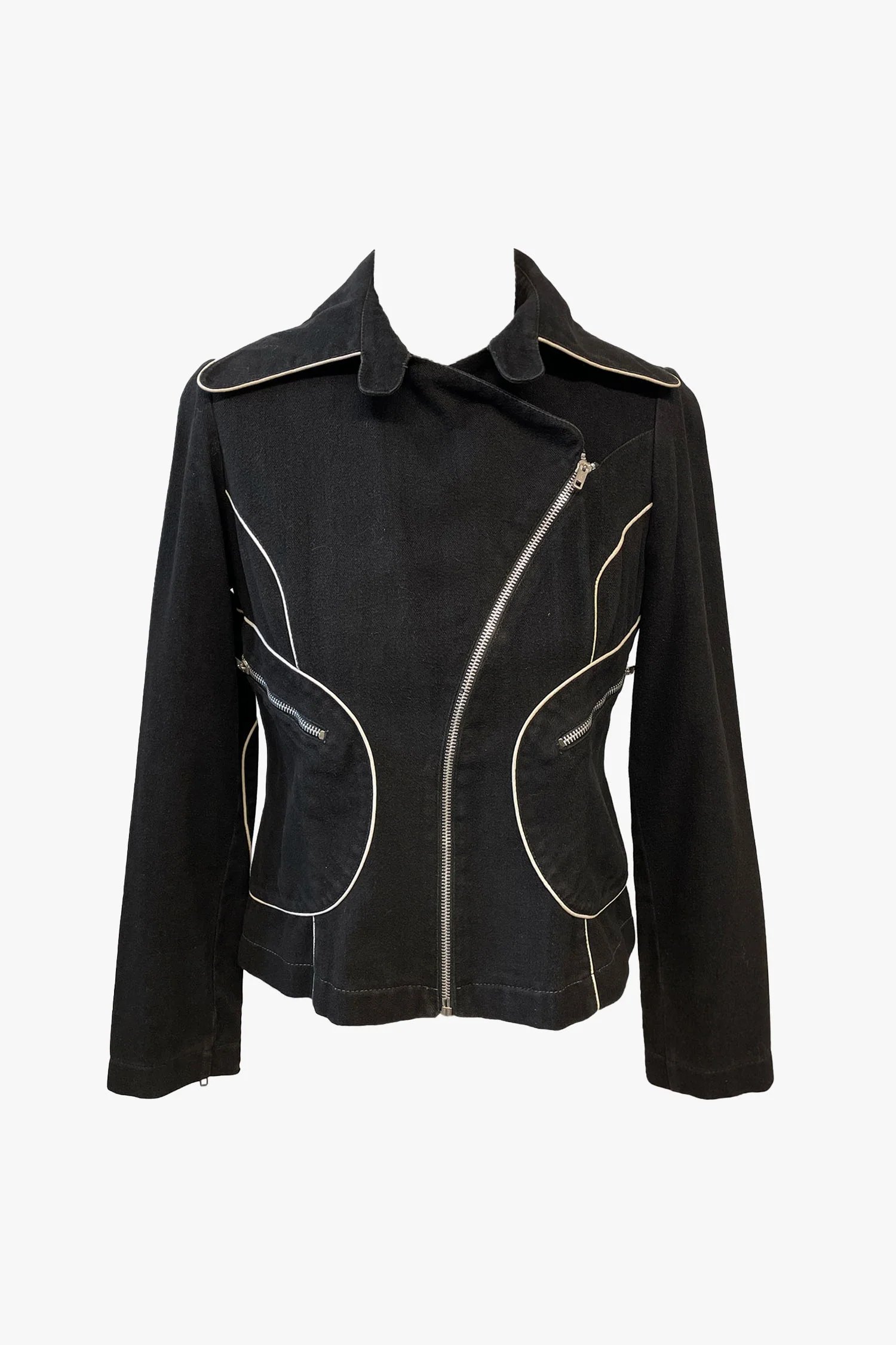 Vintage Roncelli Black Moto Jacket and Pant Set - Image 3