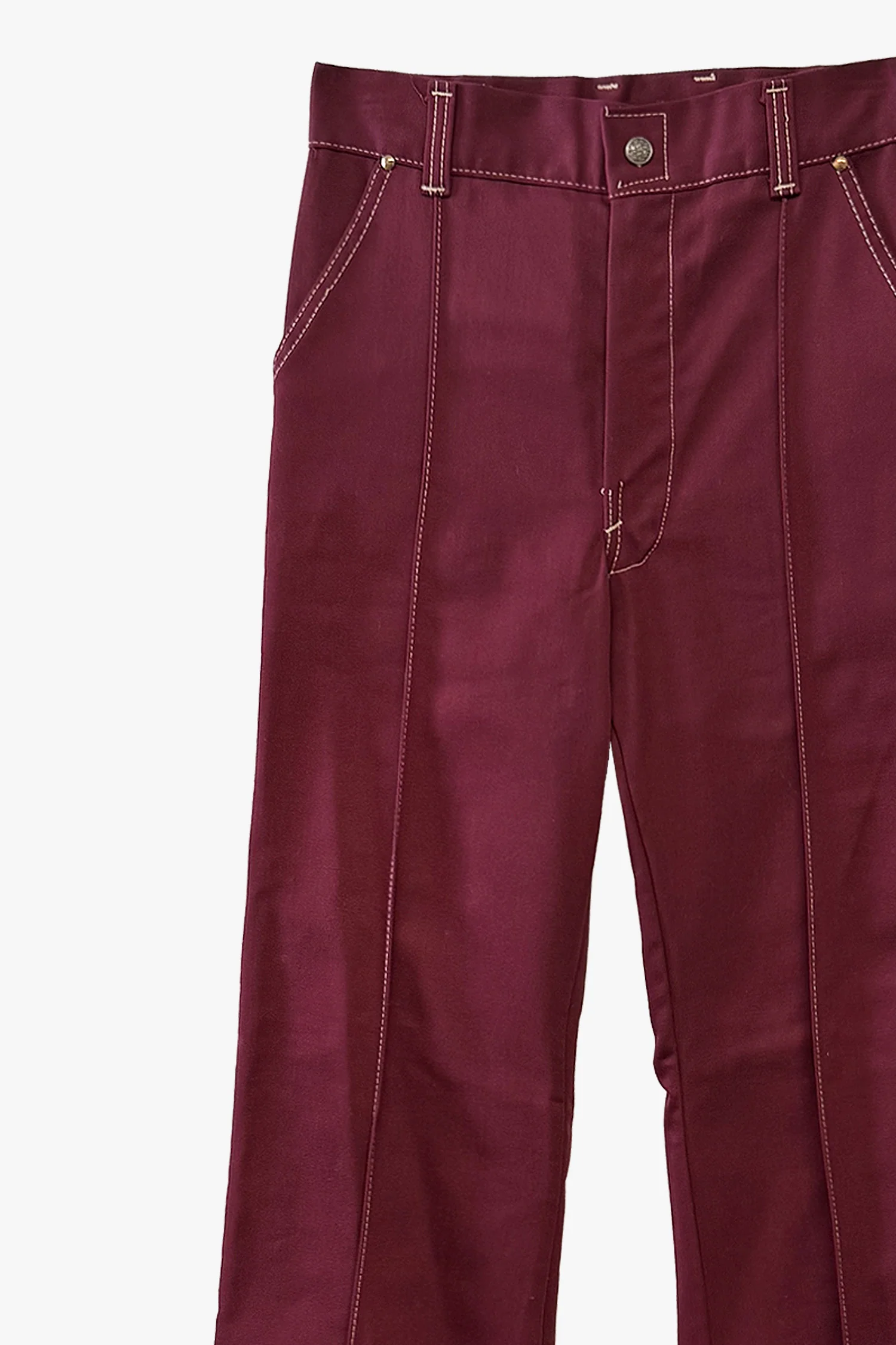 Vintage Seventies Pants with Stitching Detail - Image 2