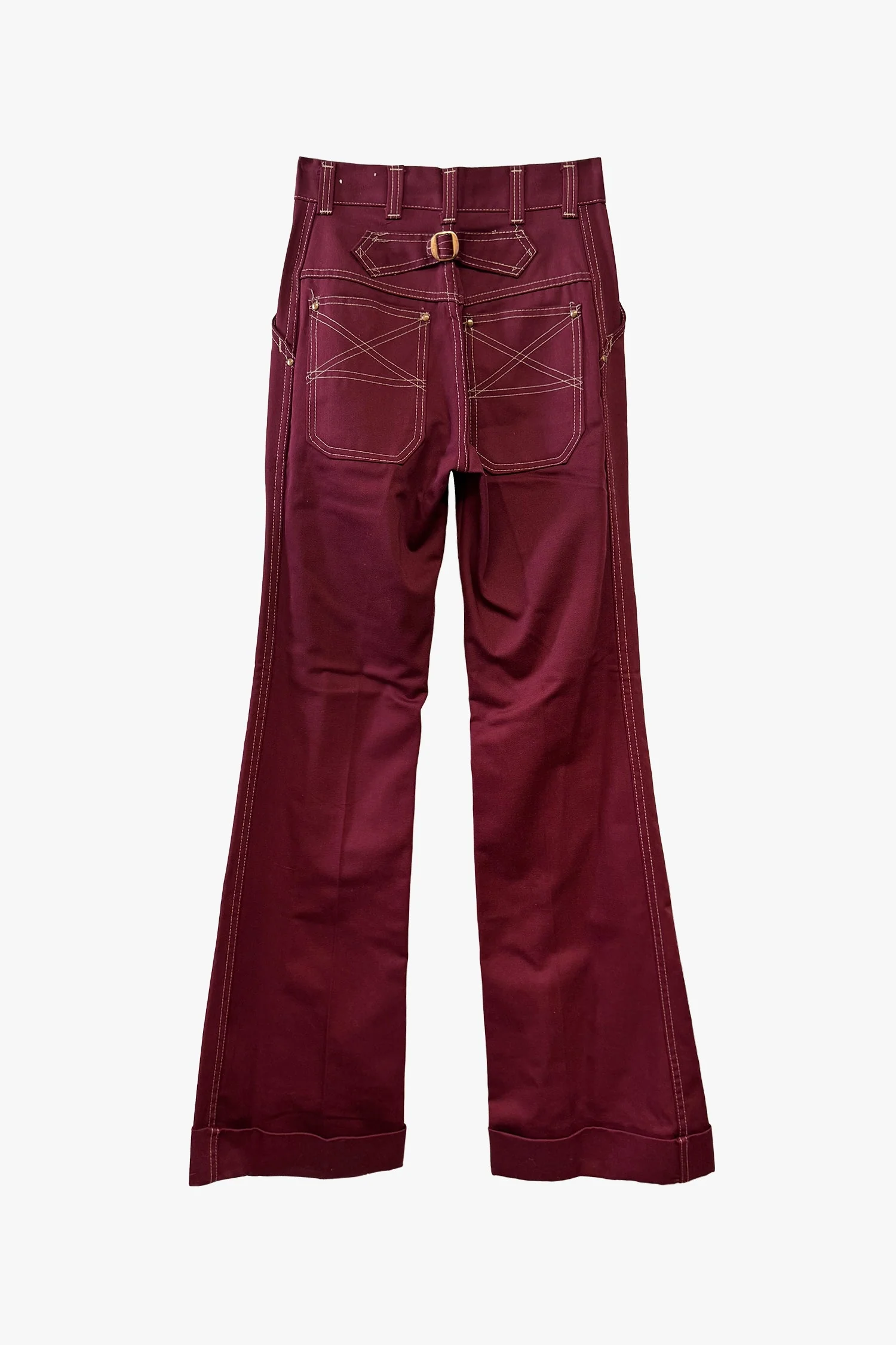 Vintage Seventies Pants with Stitching Detail - Image 3