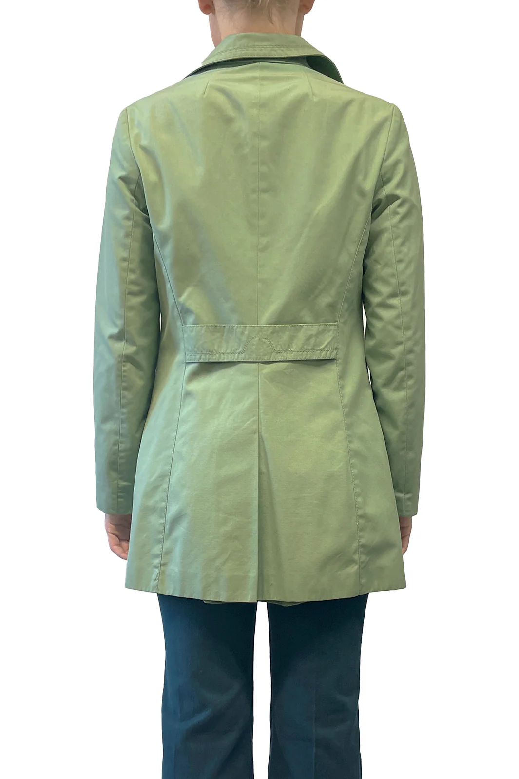 Vintage Sixties C&A Green Button Up Trench Coat - Image 3