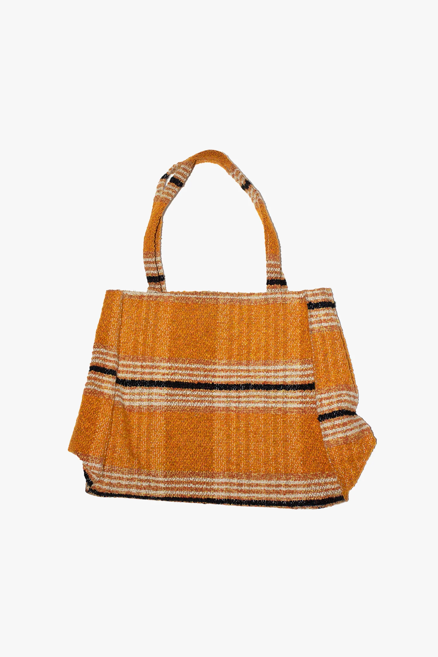 Vintage Tweed Tote Bag- Orange