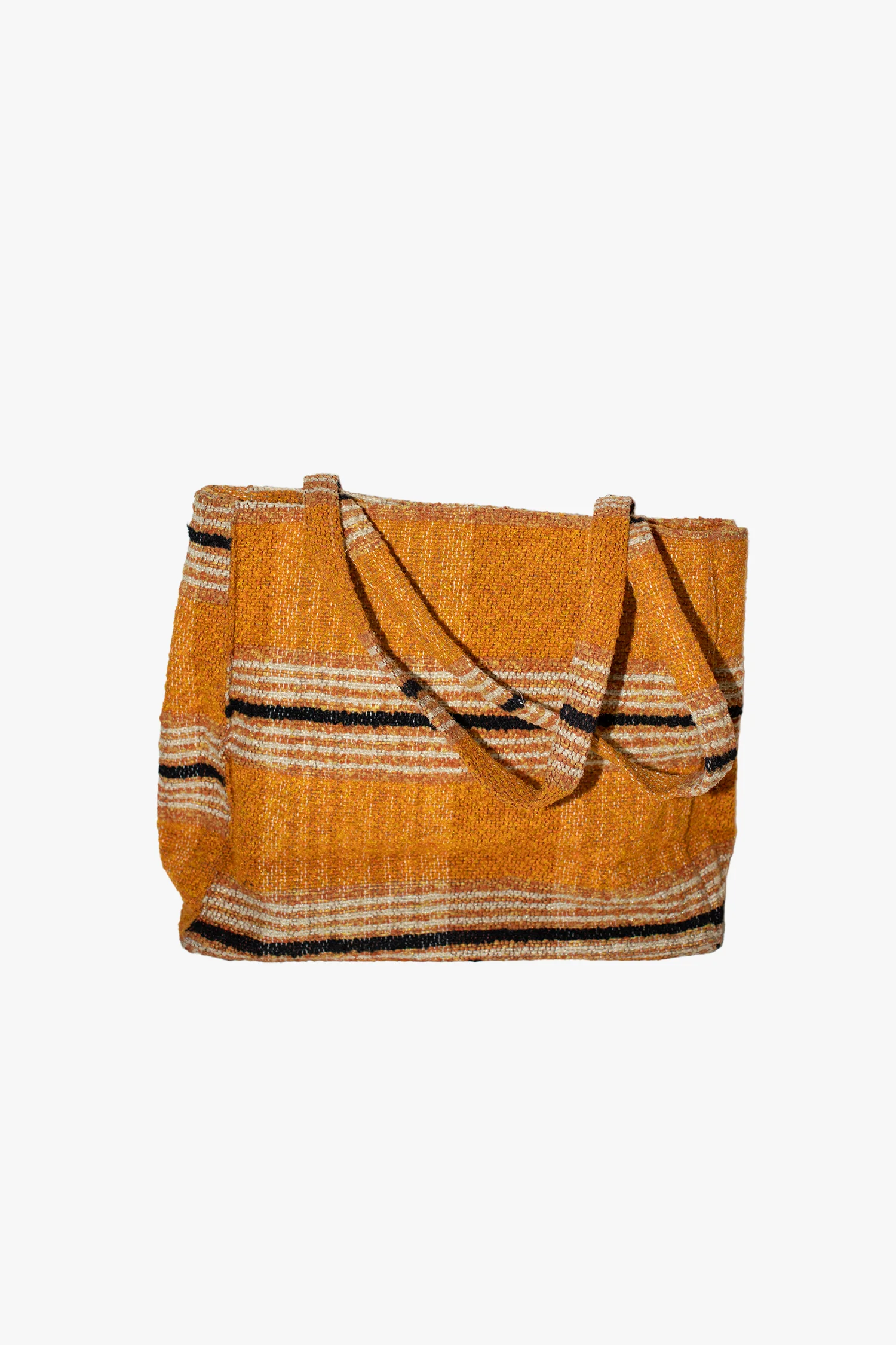 Vintage Tweed Tote Bag- Orange - Image 3